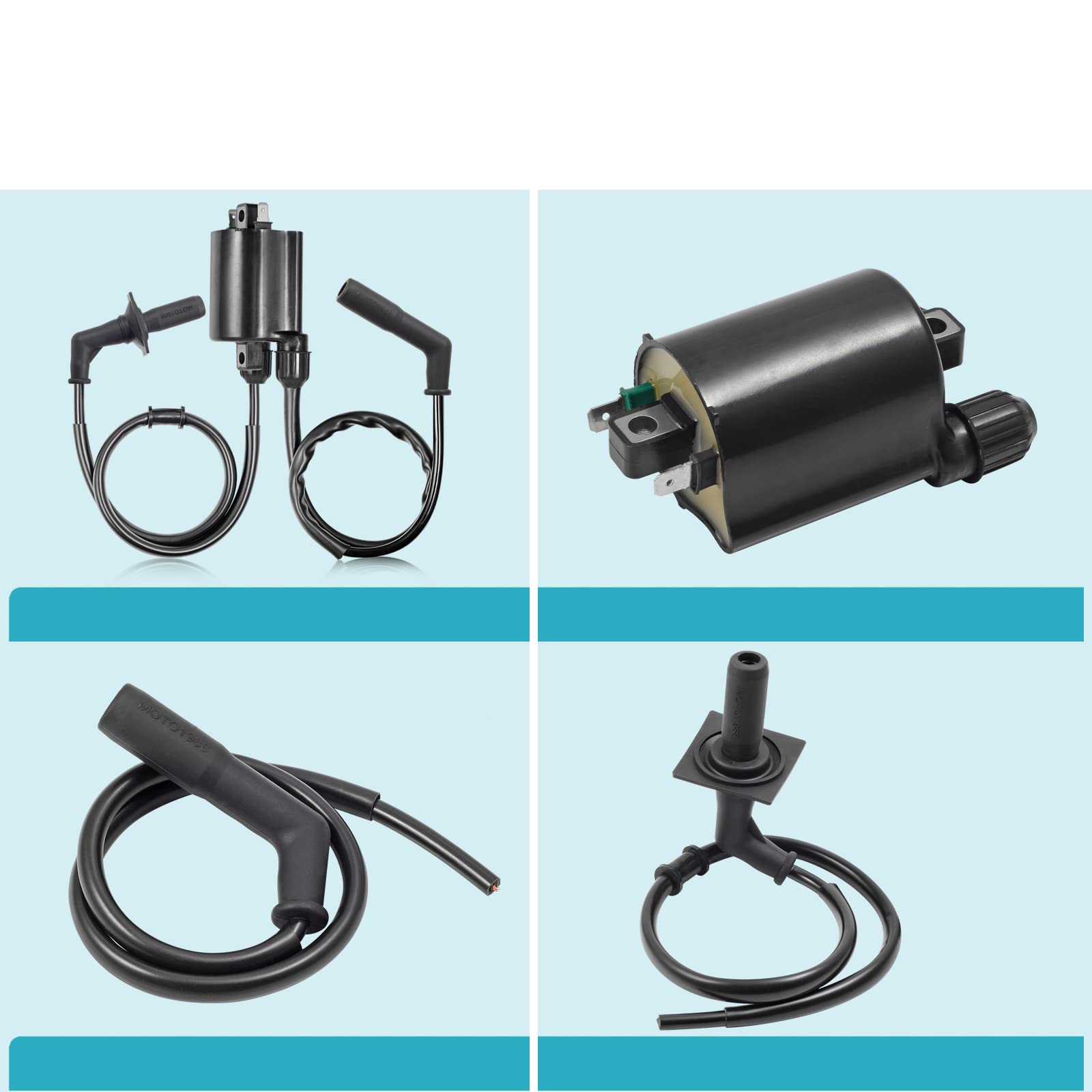 Moto1988 2Set Of Ignition Coil & Spark Plug Cap For Honda Shadow 1100 Shadow Aero 1100 Spirit 1100 Sabre 1100 Ace 1100 Vt1100 19