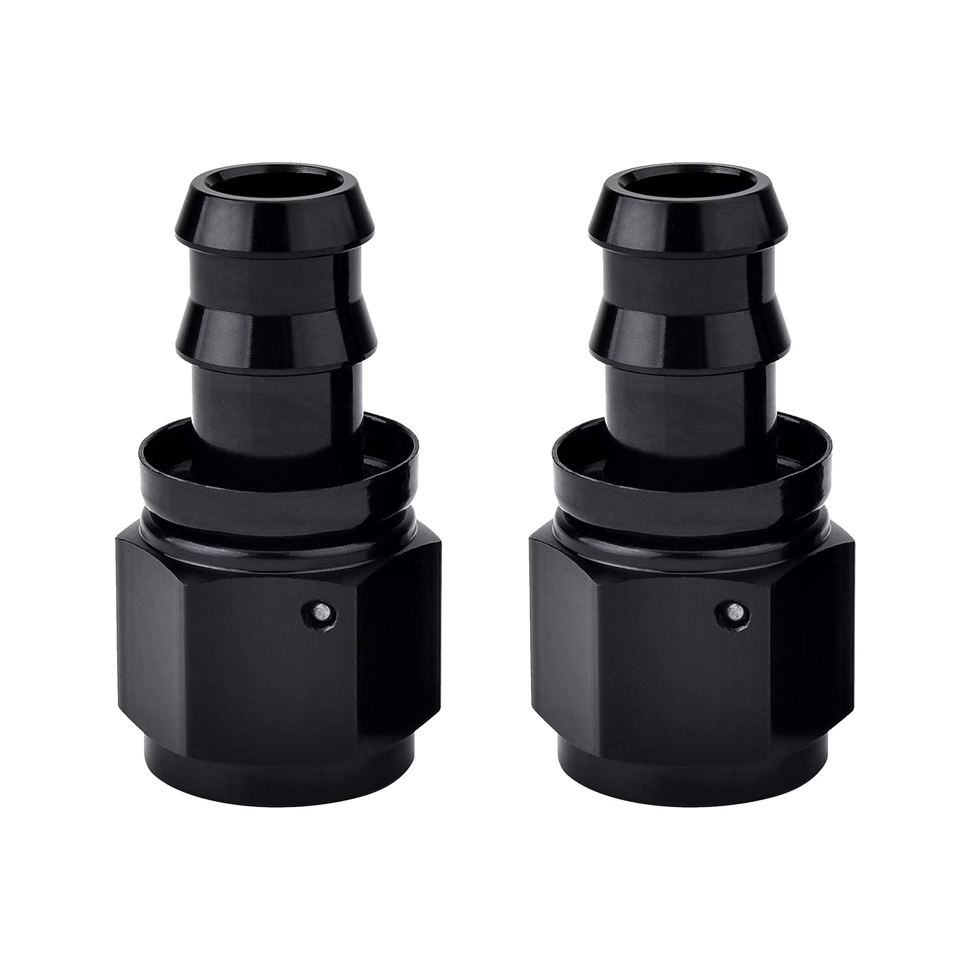 Evil Energy 8An Straight Push Lock Hose Fitting End Black 2Pcs