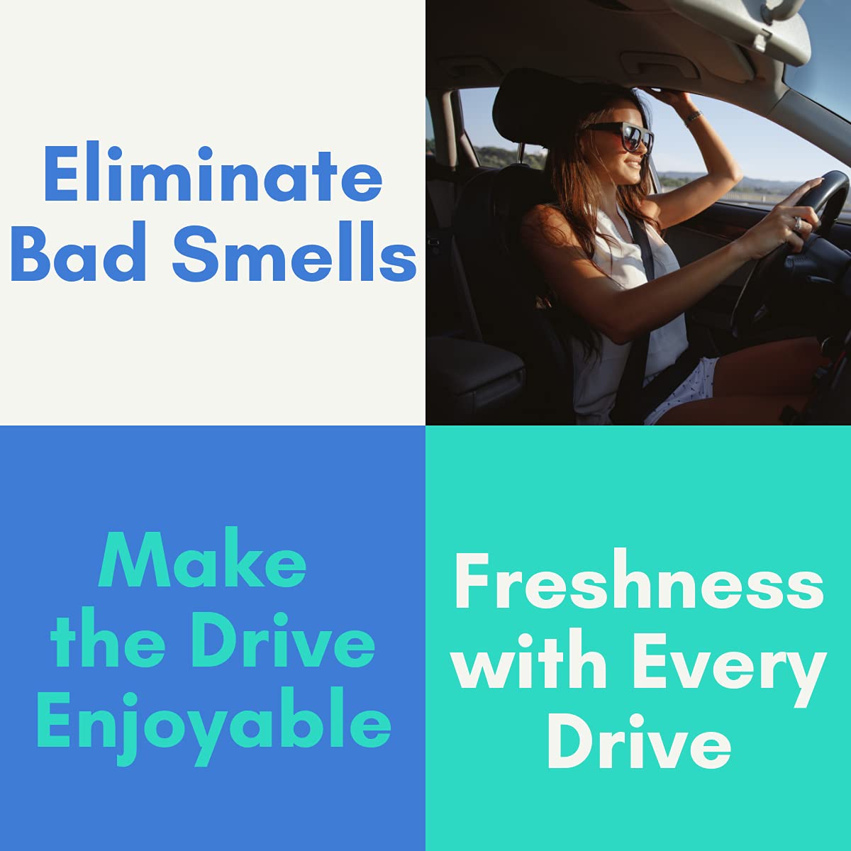Air Jungles Honey Peach Scent Car Air Freshener Clip, 6 Vent Clips, 4Ml Each, Long Lasting, Up To 180 Days Car Refresher Odor Eliminator