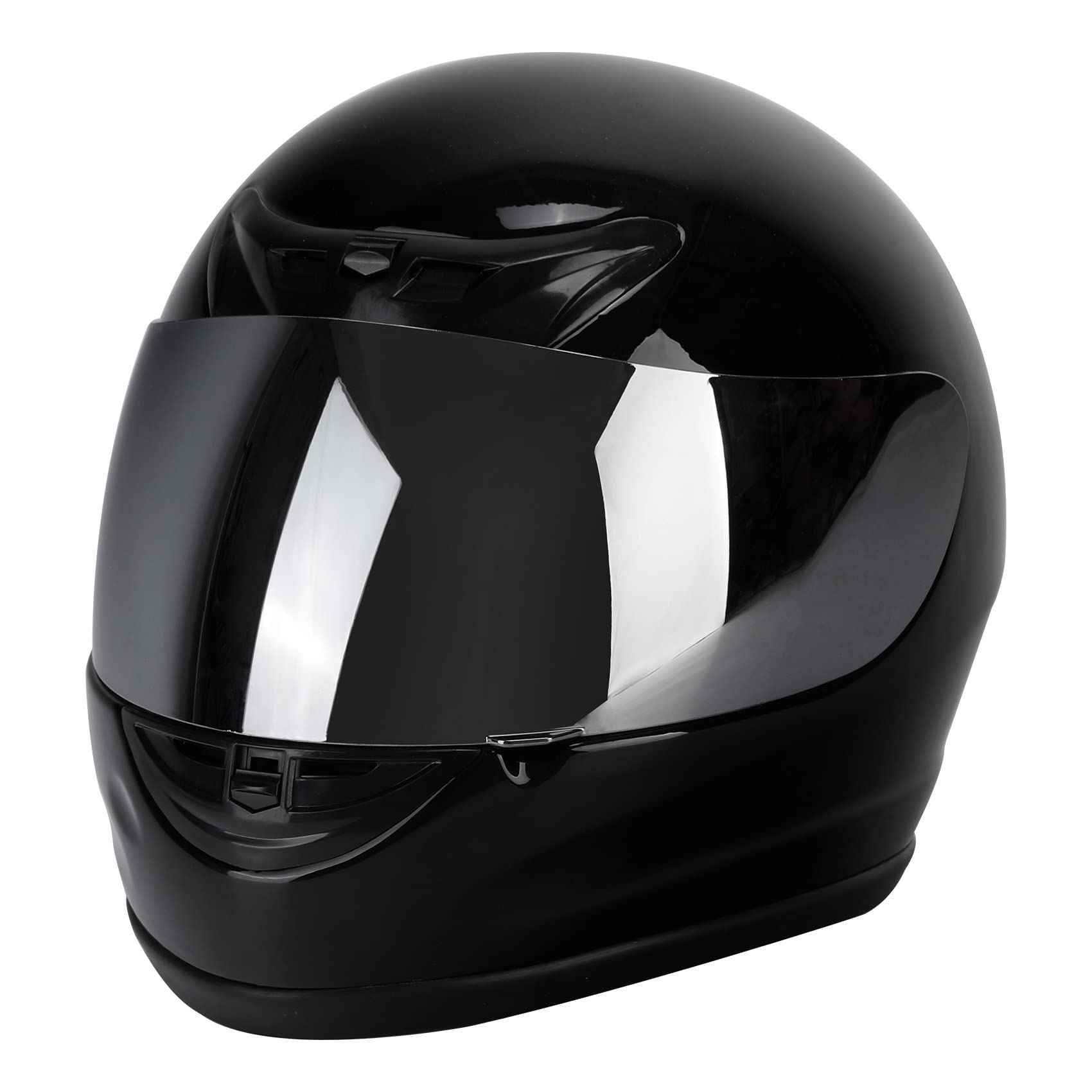 XFMT Full Face Motorcycle Helmet, Carbon Fiber, Small, Black Mirror Shield, Flip Up Design for Men and Women, Ideal for Off-Road and Street Use