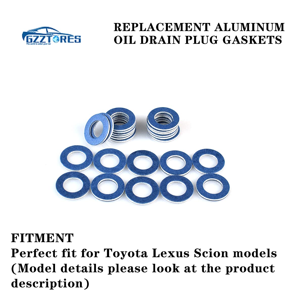12 Pieces Oil Drain Plug Gaskets 90430-12031 Replacement for Lexus Toyota Scion CT200h ES350 Prius Tundra Sienna Tacoma 4Runner