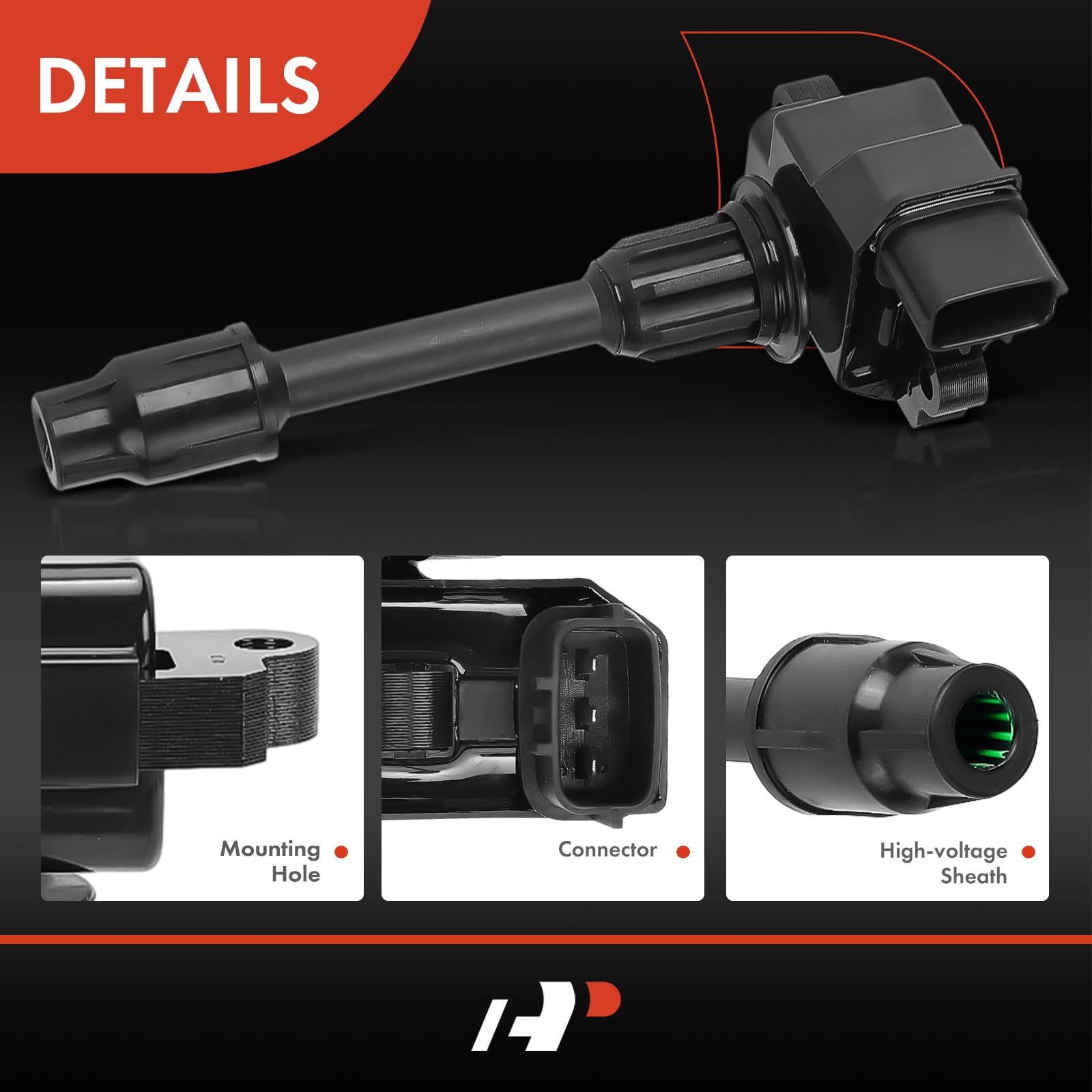 A-Premium Engine Ignition Coil Pack Compatible With Nissan Maxima 1995-1999 & Infiniti I30 1996-1999, V6 3.0L, Front Bank, 3-Pc