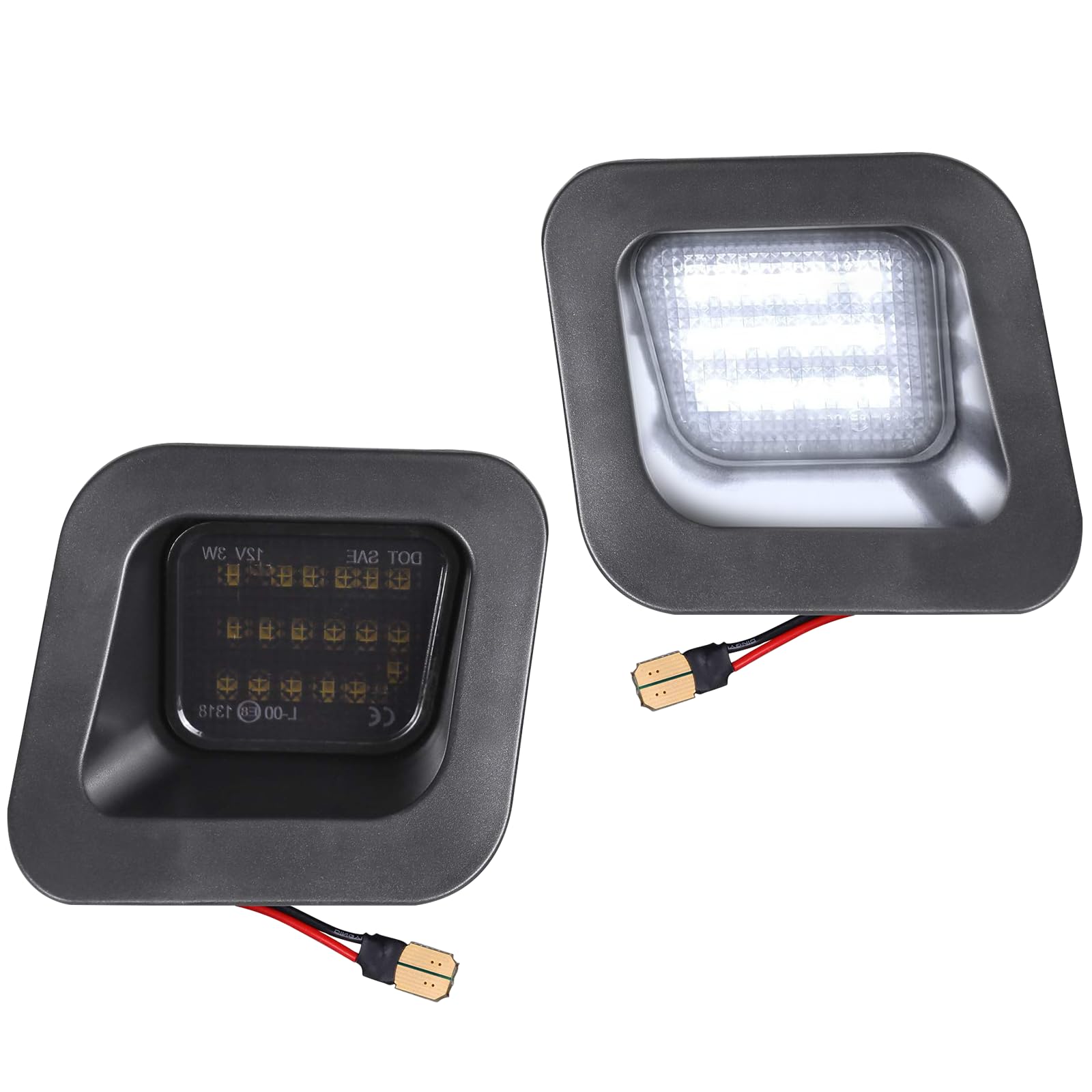 VZ4X4 License Plate Ligh Full LED Lamp Assembly Compatible with The Following Models:Dodge Ram 1500 2500 3500 2003-2018