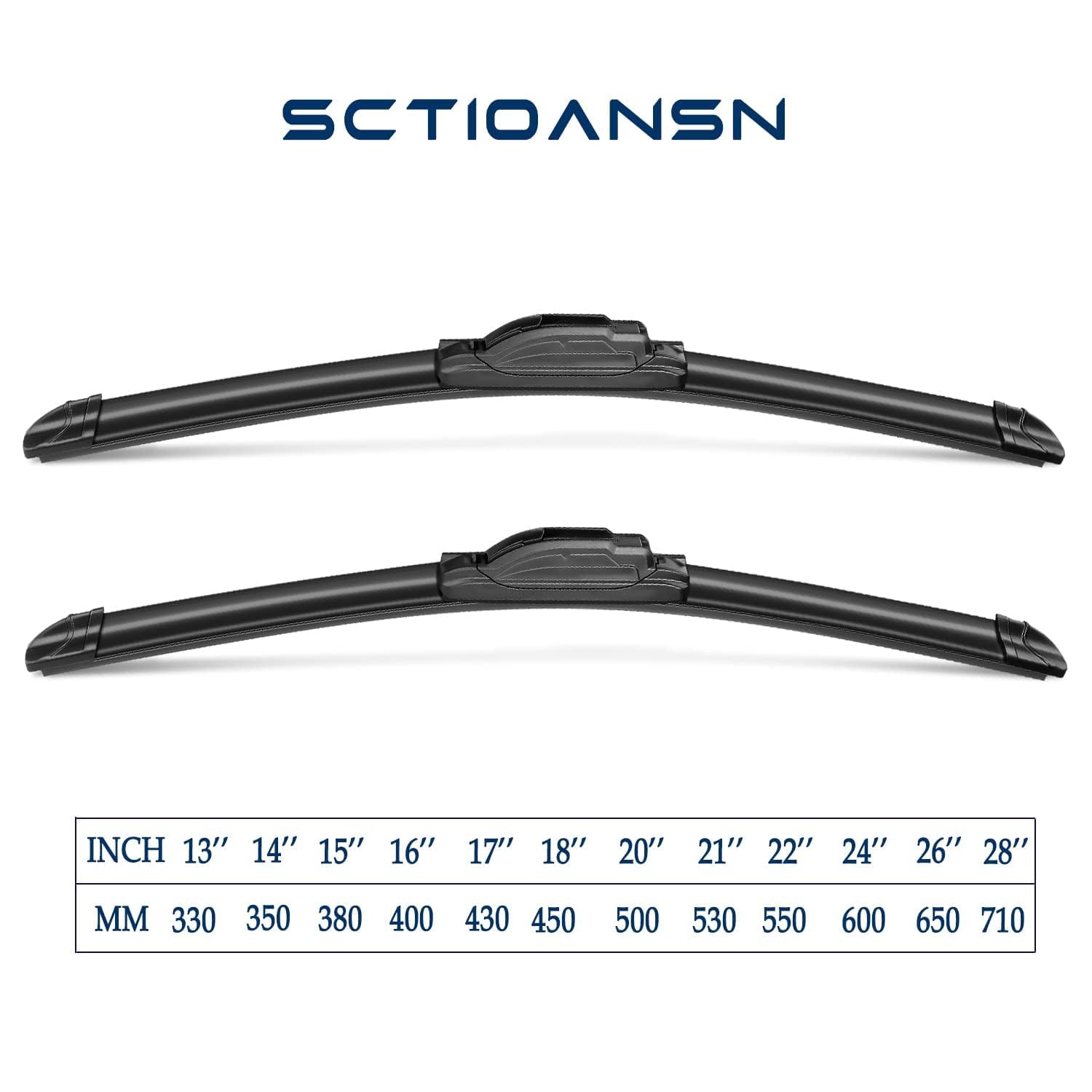 sctioansn 3Pcs Windshield Wipers for Chevrolet Trailblazer 2002-2006, 22"/22"/16" AA Grade Rubber, J-Hook Blades