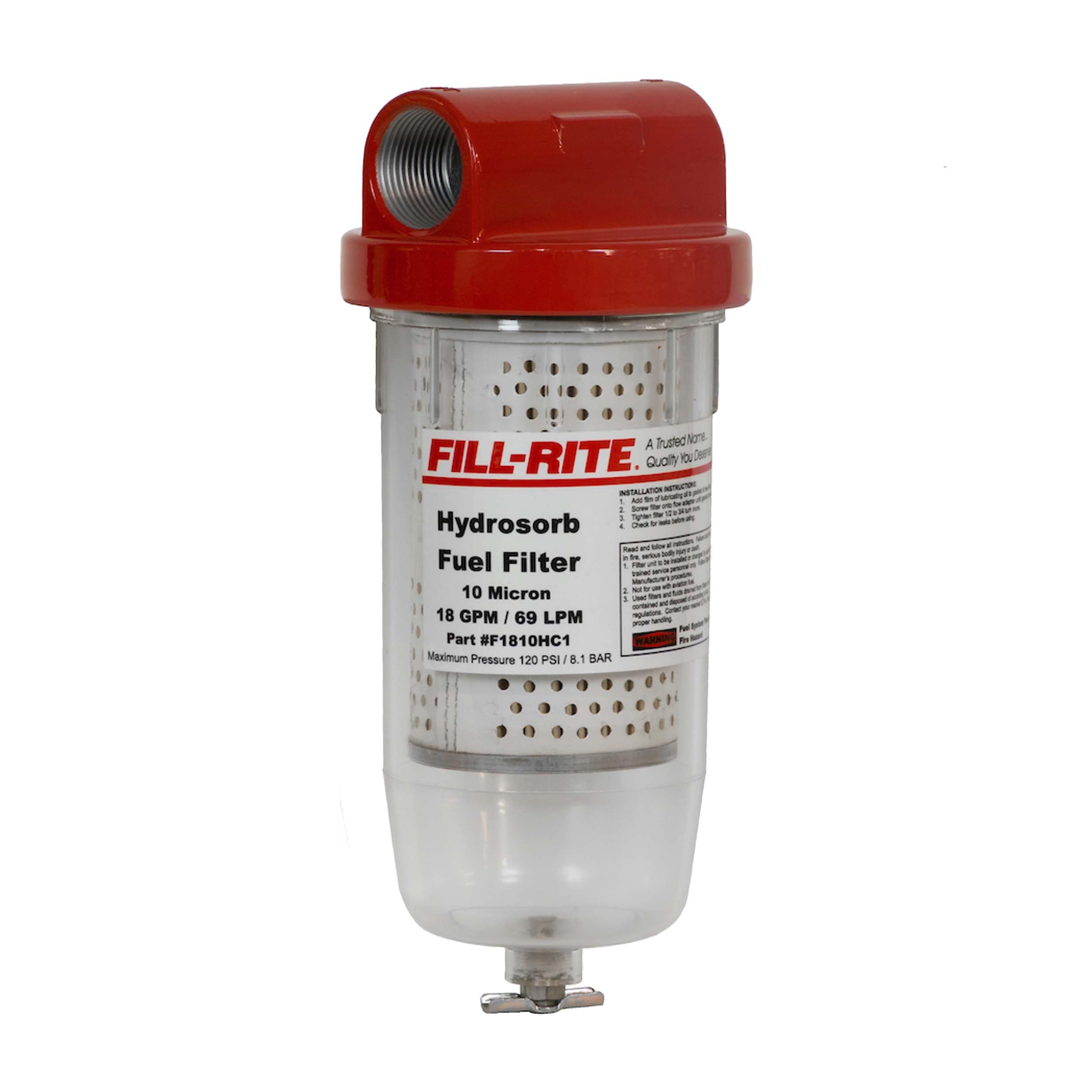 Fill-Rite F1810HC1 Clear Bowl Fuel Filter
