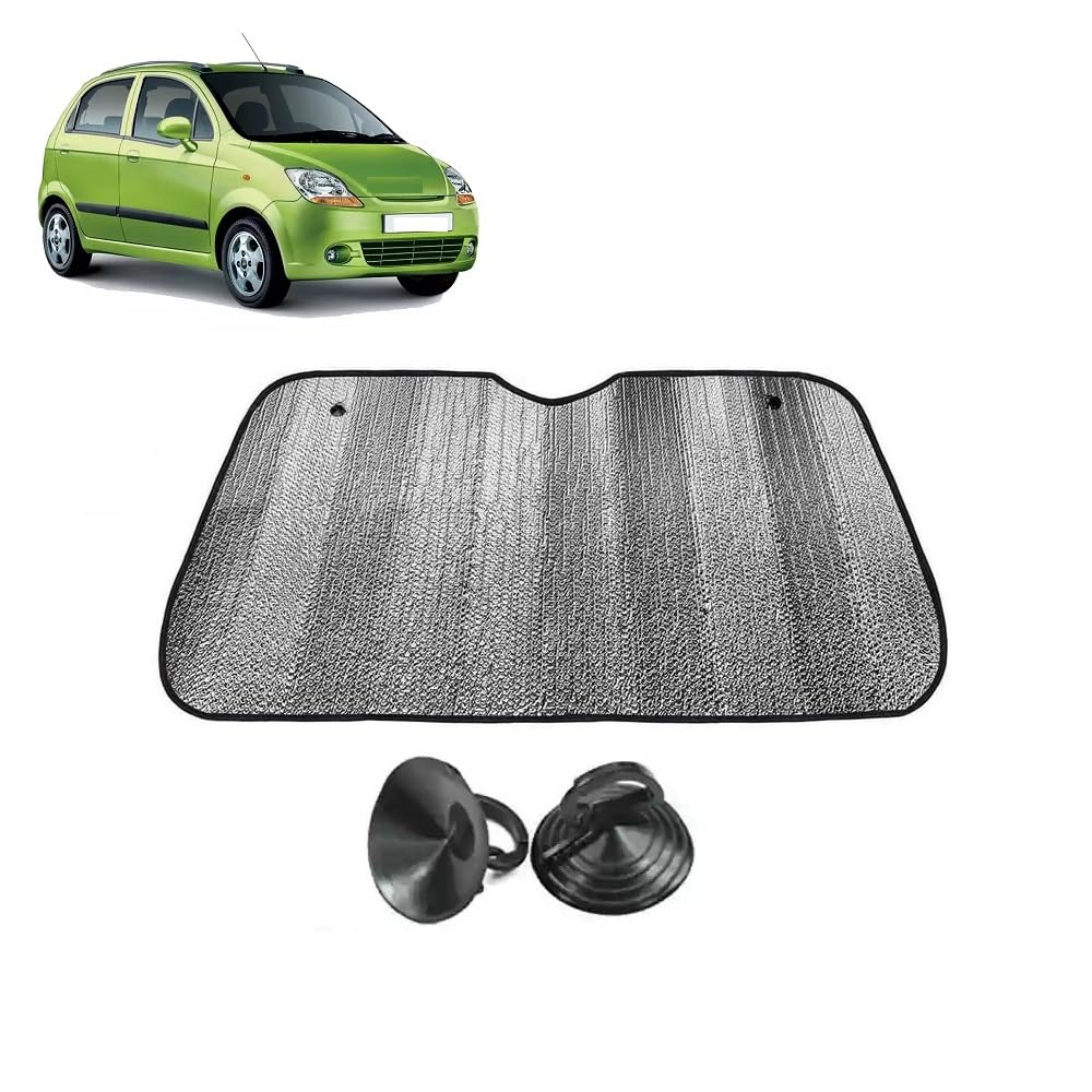 Car Windshield Sun Shade UV Rays Protector Silver Sunshade Solar Reflective Suitable for Chevrolet Spark