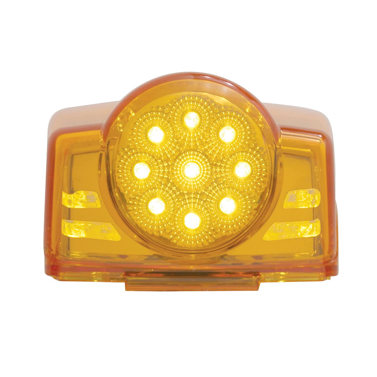 19 Led Reflector Square Cab Light - Amber Led/Amber Lens
