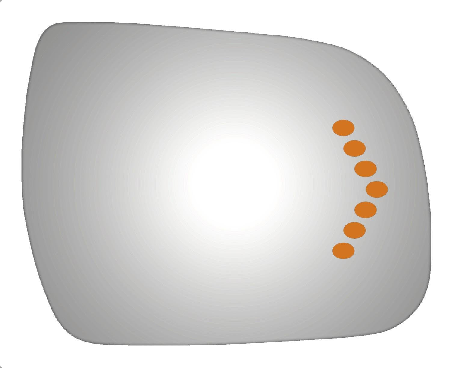 Burco 5442S Convex Passenger Side Power Replacement Mirror Glass With Lasered Holes To Use With Factory Turn Signal Indicator Fo
