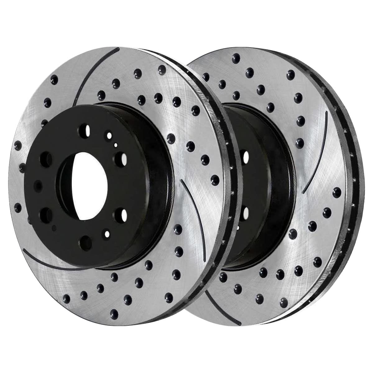 Autoshack Front Drilled And Slotted Brake Kit Rotors Black And Ceramic Pads Pair Of 2 Driver And Passenger Side Replacement For Chevrolet Silverado 1500 Tahoe Gmc Sierra 1500 Yukon Scdpr65099650991092