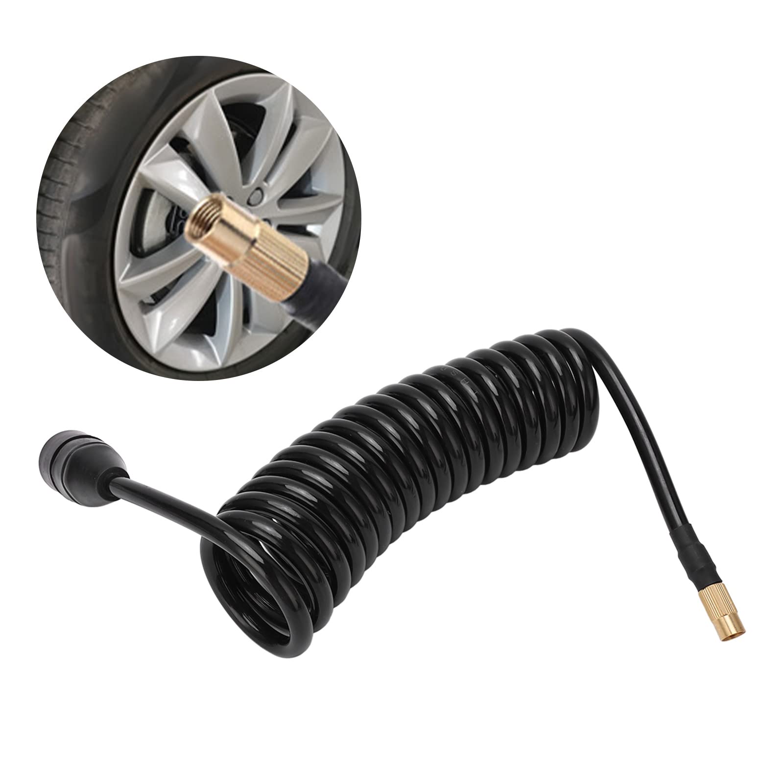 Tire Inflator Extension Tube, Car Air Pump Hose 9.84Ft Ps20 Female Plug Inflator Extension Tube For Cars, Motorcycles And Bicycl