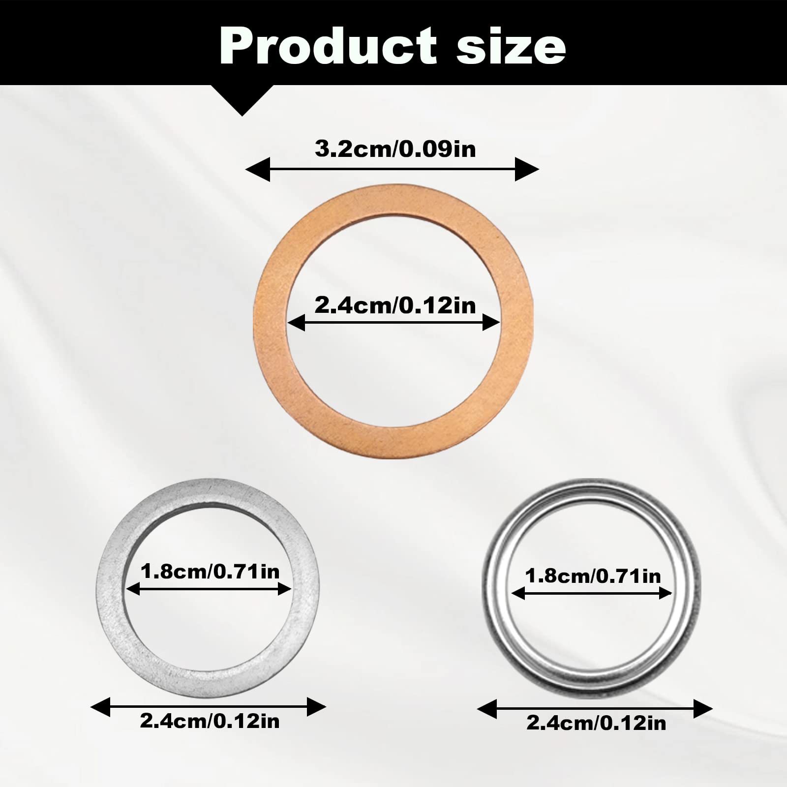 TOPCNOEM 12PCS Differential Transfer Case Crush Washer Gasket Kit for Toyota Lexus Scion 4Runner Land Cruiser Tacoma FJ Cruiser RAV4