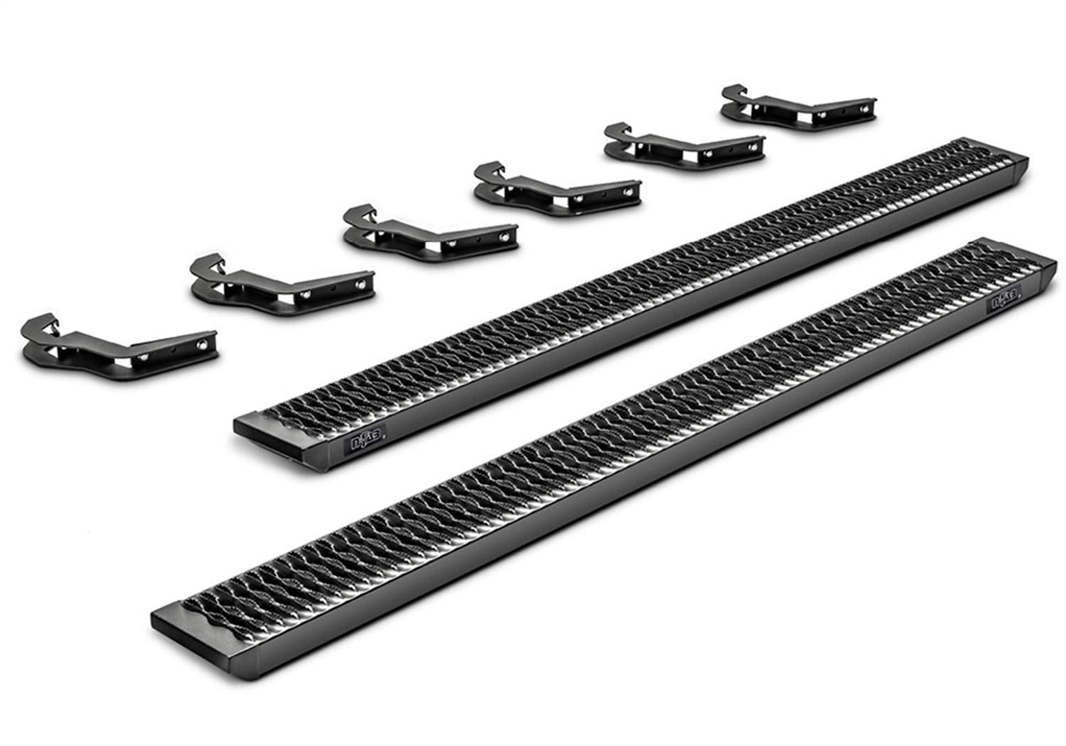 N-Fab Growler Steps For Ram | Cab Length, Rust-Proof Aluminum, Textured Black | Gfd20Cc-Tx | Fits 2019-2024 Ram 2500/3500 (New Body Style) Crew Cab All Beds, Srw/Drw Gas/Diesel