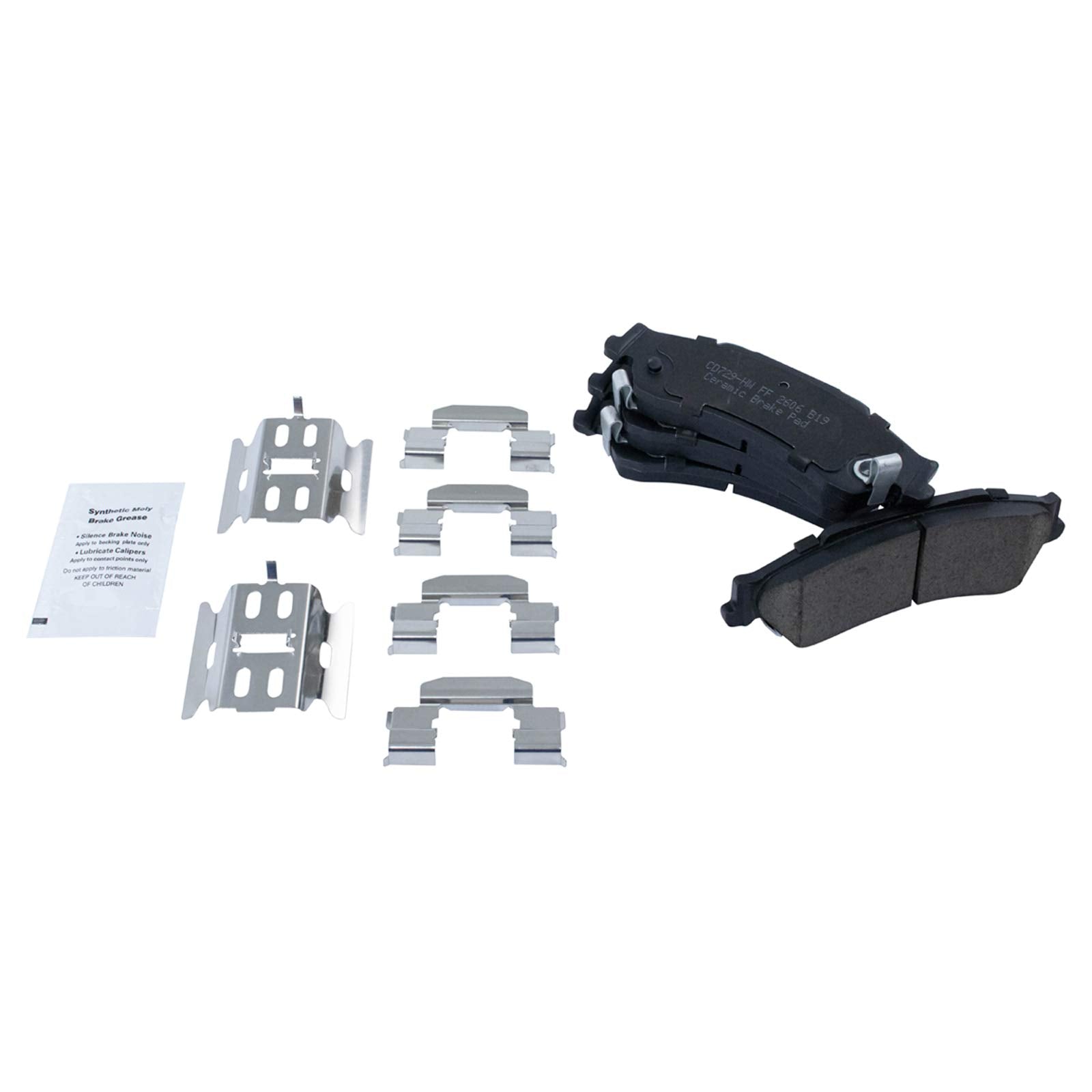 Trq Rear Brake Pad & Rotor Kit Brake Pads Brake Rotor Ceramic Compatible With 1997-2005 Chevrolet Blazer 1998-2004 S10 1997-2001