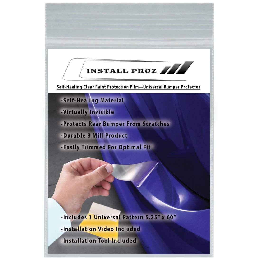Install Proz Self-Healing Clear Paint Protection-Rear Bumper Protector