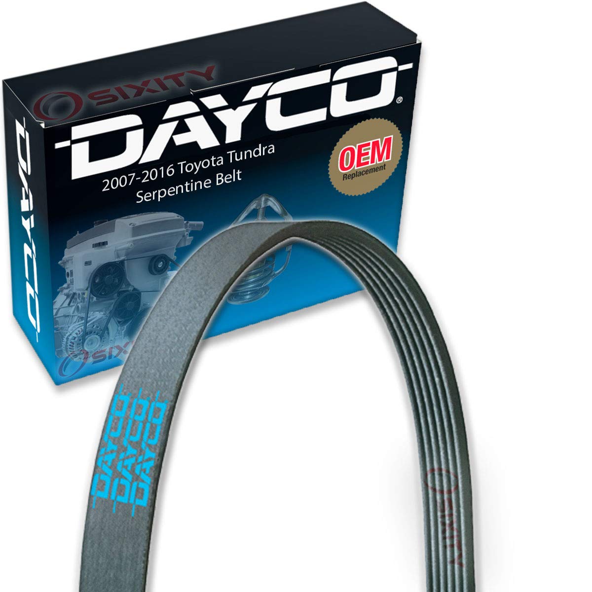 Dayco Main Drive Serpentine Belt compatible with Toyota Tundra 4.6L 5.7L V8 2007-2018