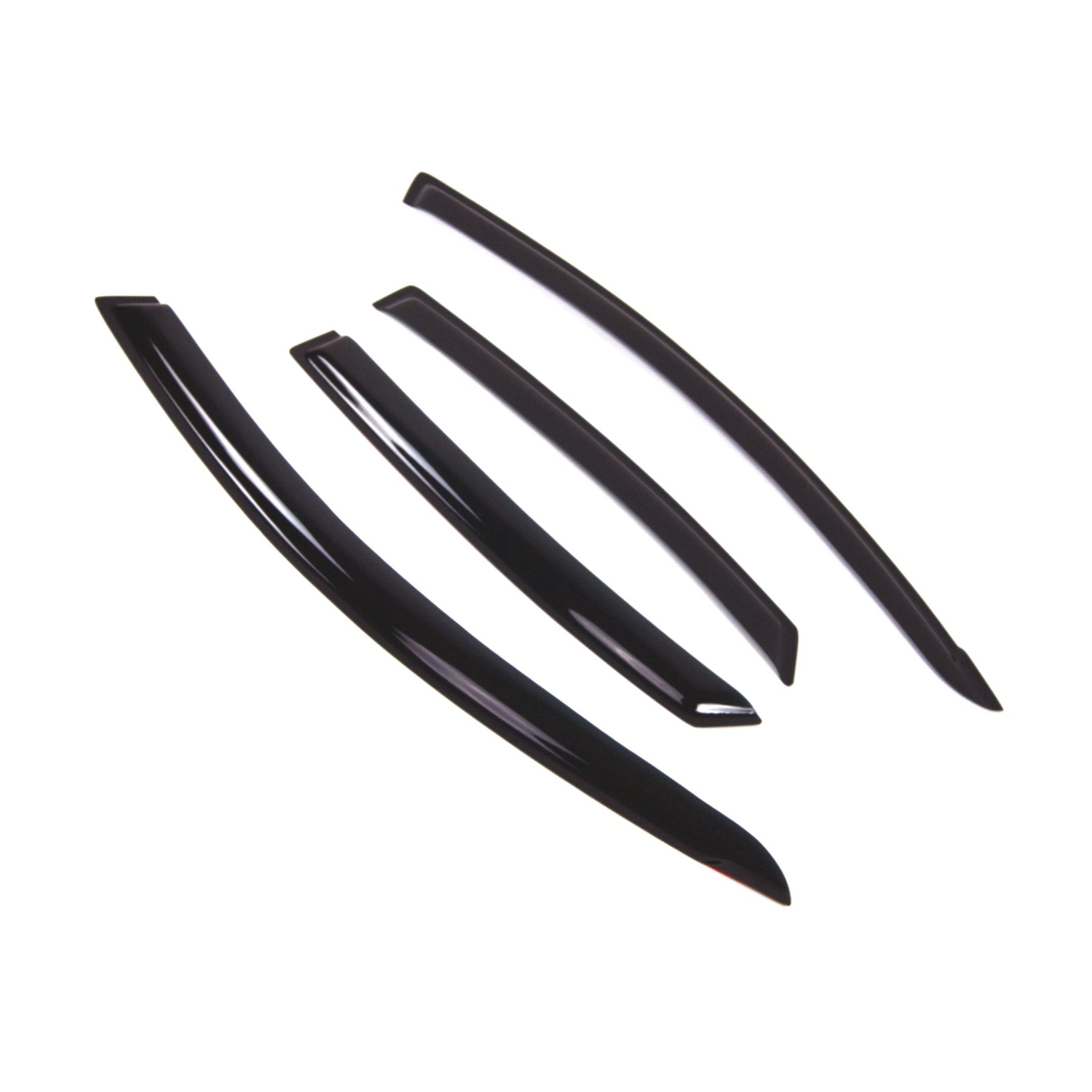 Tuningpros WD2-253 Dark Smoke 4 Pcs Set Window Visor (Outside Mount) Deflector Rain Guard Compatible with 2007-2010 Hyundai Elan