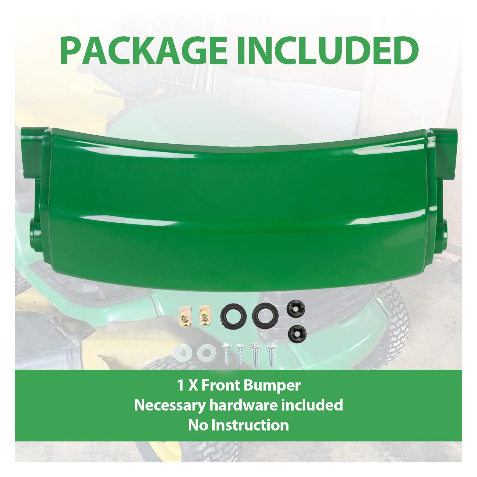 ECOTRIC Front Bumper with Hardwares Compatible with John Deere LT133 LT155 LT166 LT150 LT160 LT170 LT180 LT190 LT Series Tractor