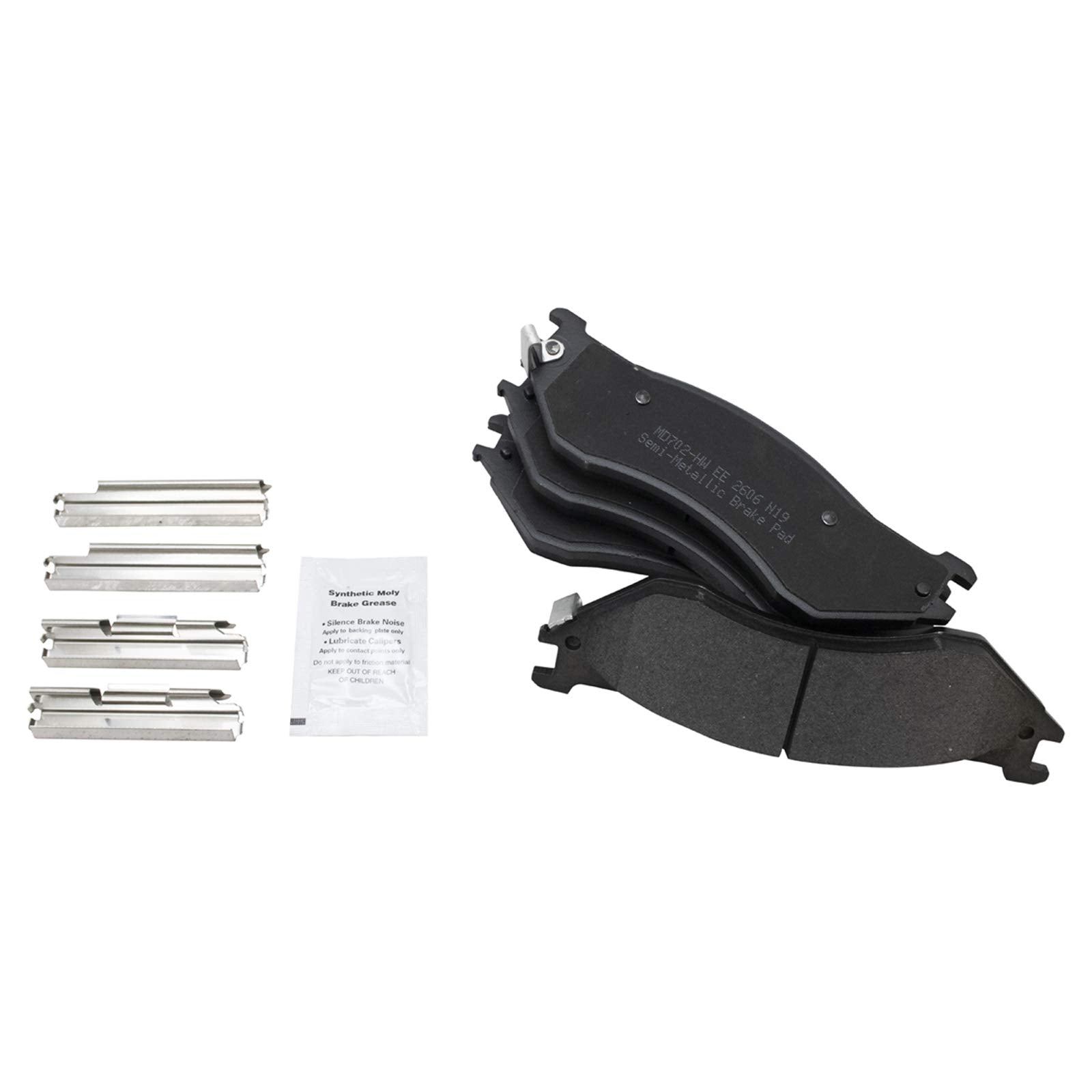 Trq Brake Pad & Rotor Kit Semi-Metallic Front Compatible With 1999-2003 Ford F-150 2004 F-150 Heritage 1997-1999 F-250