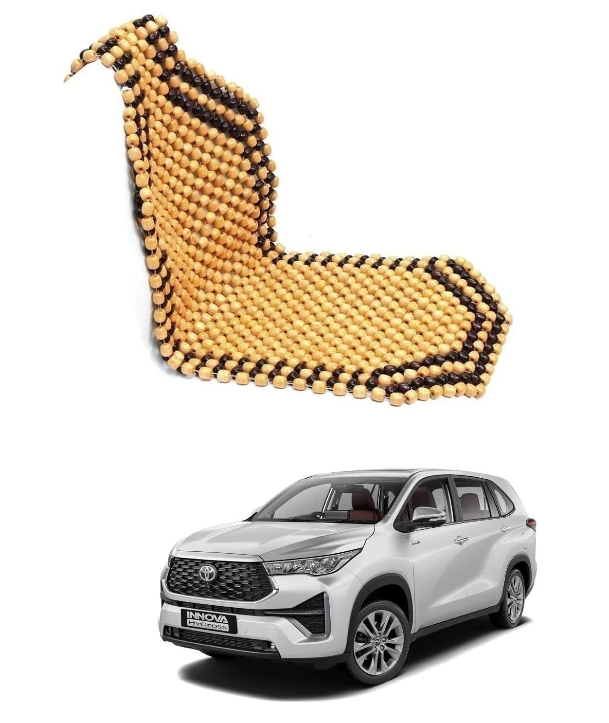 Auto Addict Car Seat Wooden Bead Seat Cover for Toyota INNOVA HYCROSS