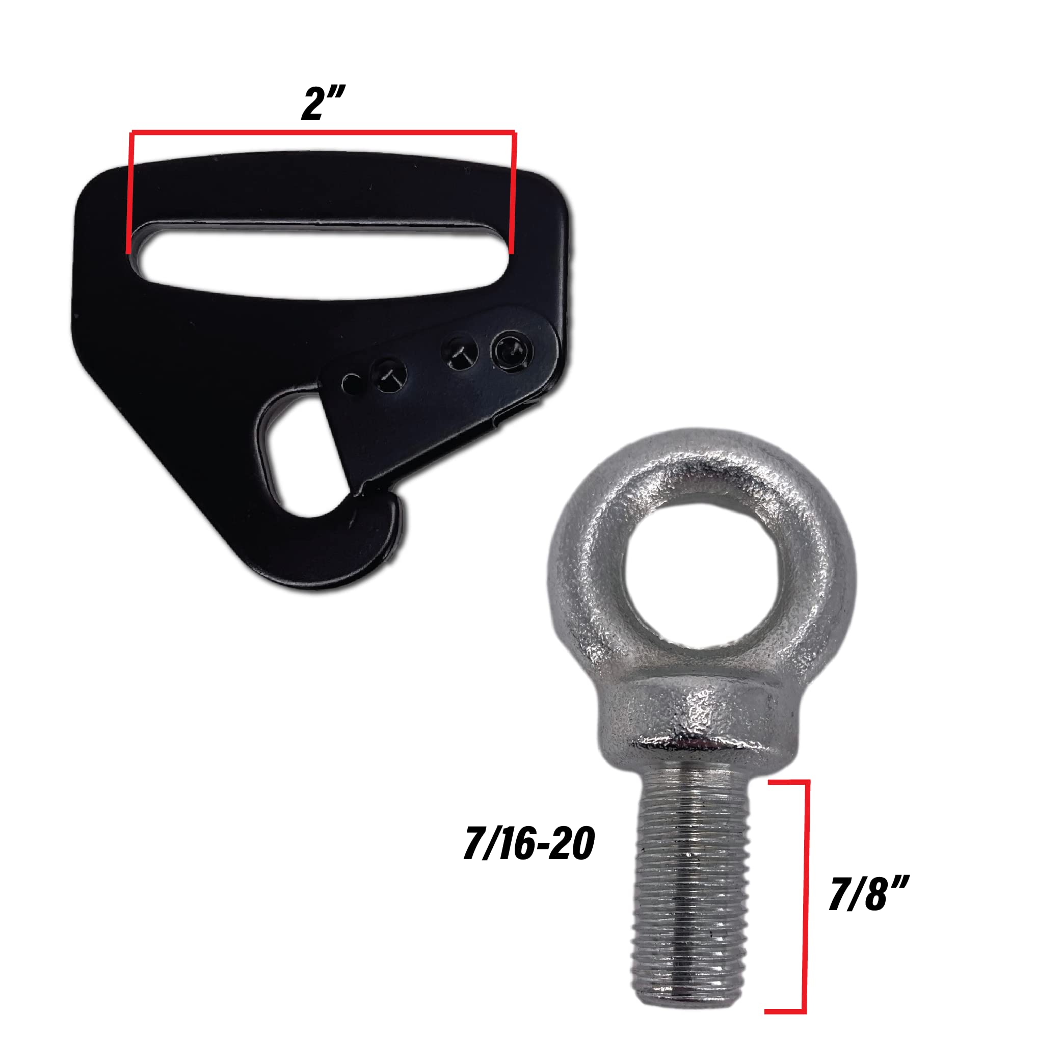 Aces Racing Quick Release Mount for 2 Inch Harness - 4 Point & 5 Point - Black