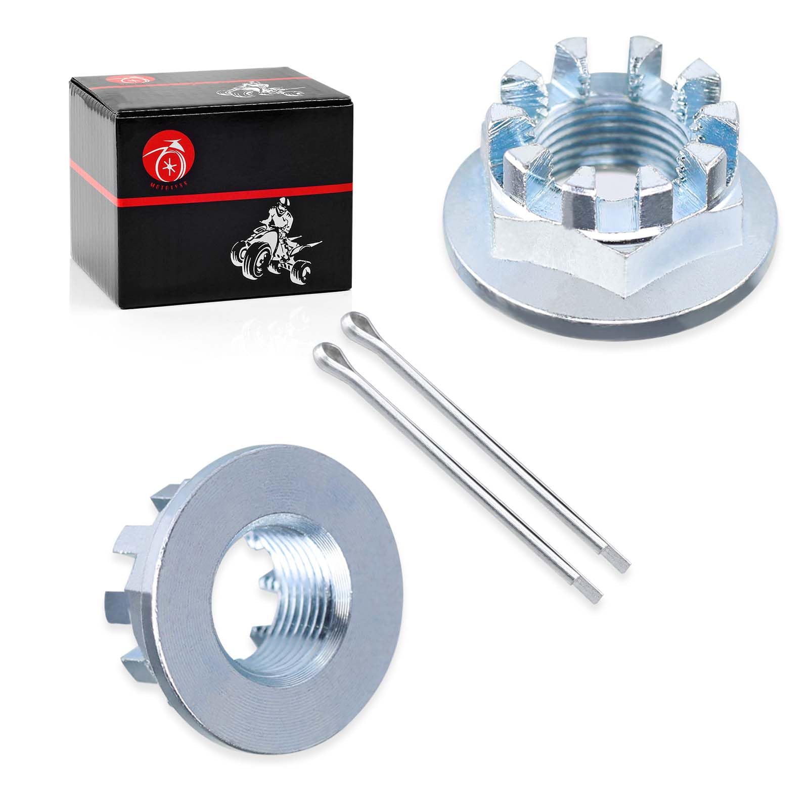 2Pcs Rear Axle Castle Nuts 18mm for Honda TRX200 SX D TRX250X TRX250EX Fourtrax 300 TRX300 TRX300FW TRX300EX TRX400EX TRX450R TR