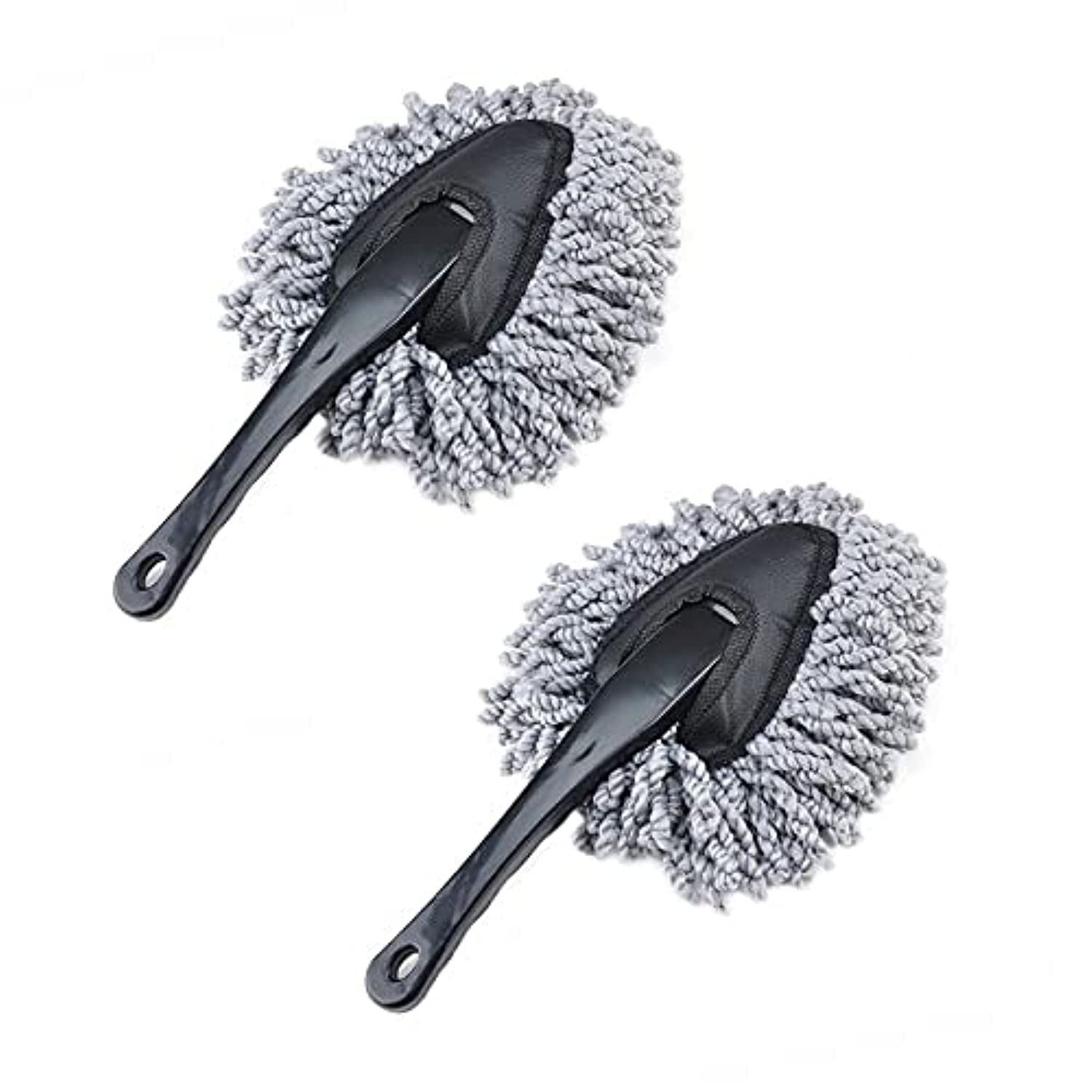 IPELY Microfiber Car Dash Duster Brush - 2 Pack, Super Soft, Gray, for Car, Home & Computer Cleaning