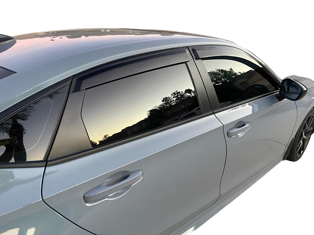 2022-2025 Tape-On Rain Guards For Honda Civic Sedan Side Window Visor Deflectors Lx Ex Si Hpt Sport Touring Durable Vent Shades