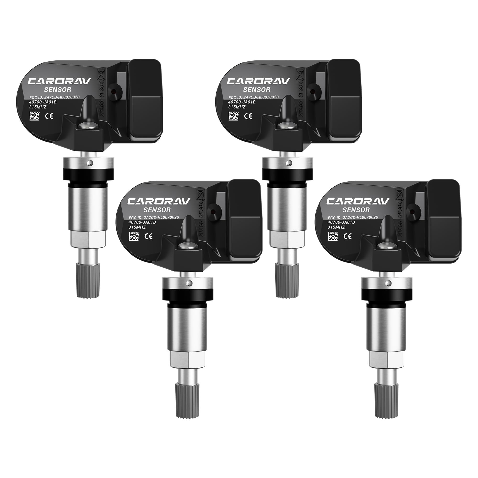 CARORAV 4-Pack Tire Pressure Monitoring System Sensor TPMS Compatible for Nissan 350z Altima Versa Infiniti, 315MHz TPMS Sensor 