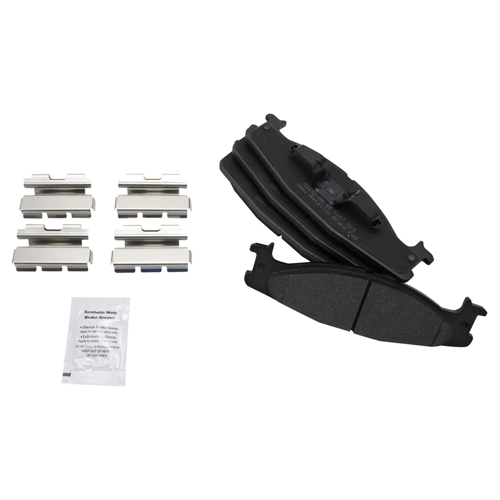 Trq Front Brake Pad & Rotor Kit Brake Pads Brake Rotor Semi-Metallic Compatible With 1994-1996 Ford Bronco F-150