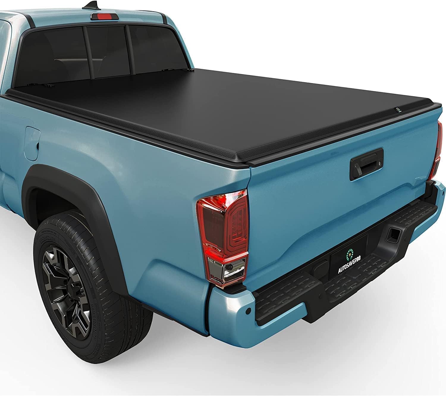 Autosaver88 Soft Roll Up Truck Bed Tonneau Cover Compatible With 2016-2023 Toyota Tacoma (Excl. Trail Edition) 6Ft Bed With Deck