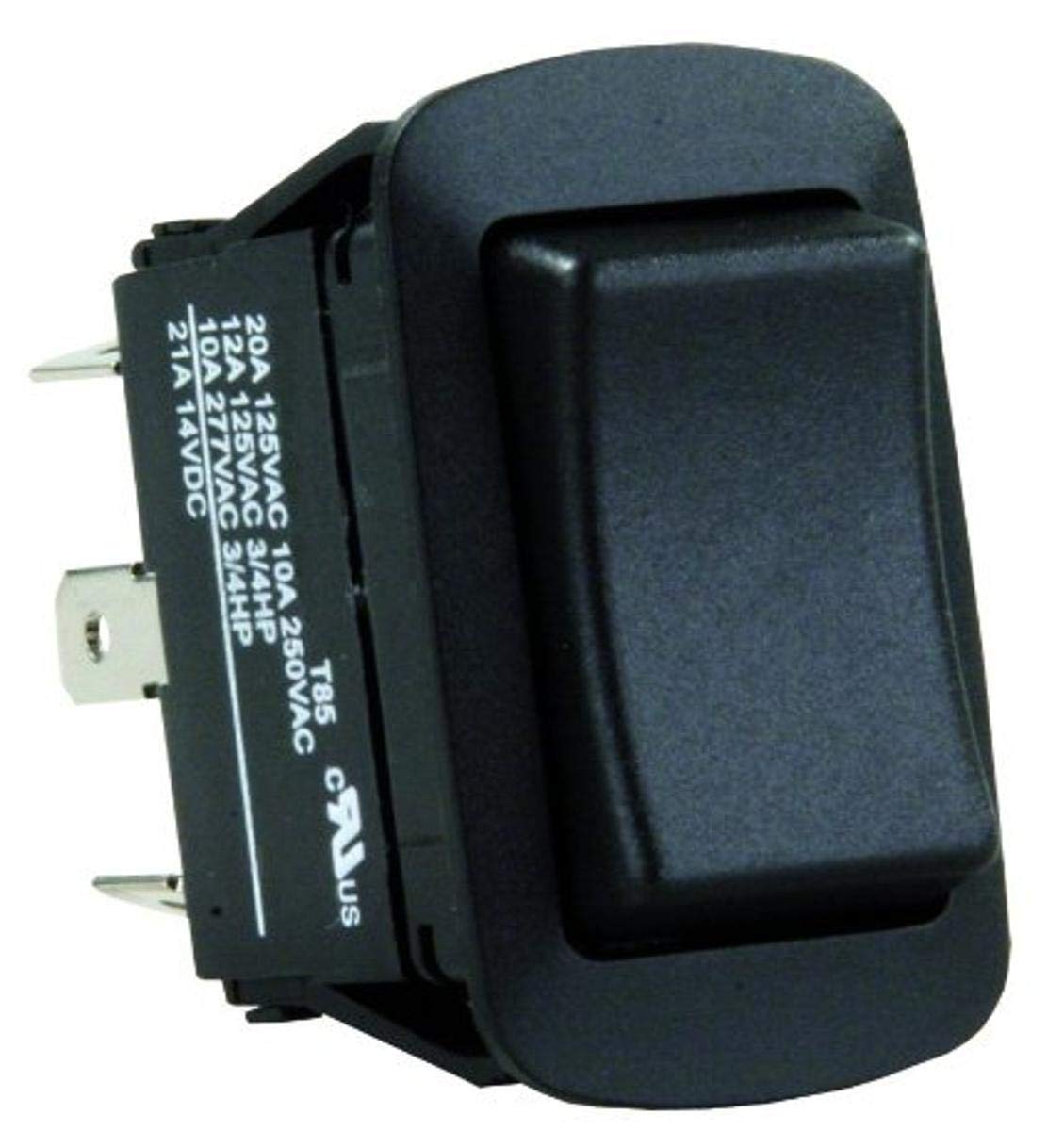 JR Products 13855 Water Resistant Mom-On/Off/Mom-On Switch,Black