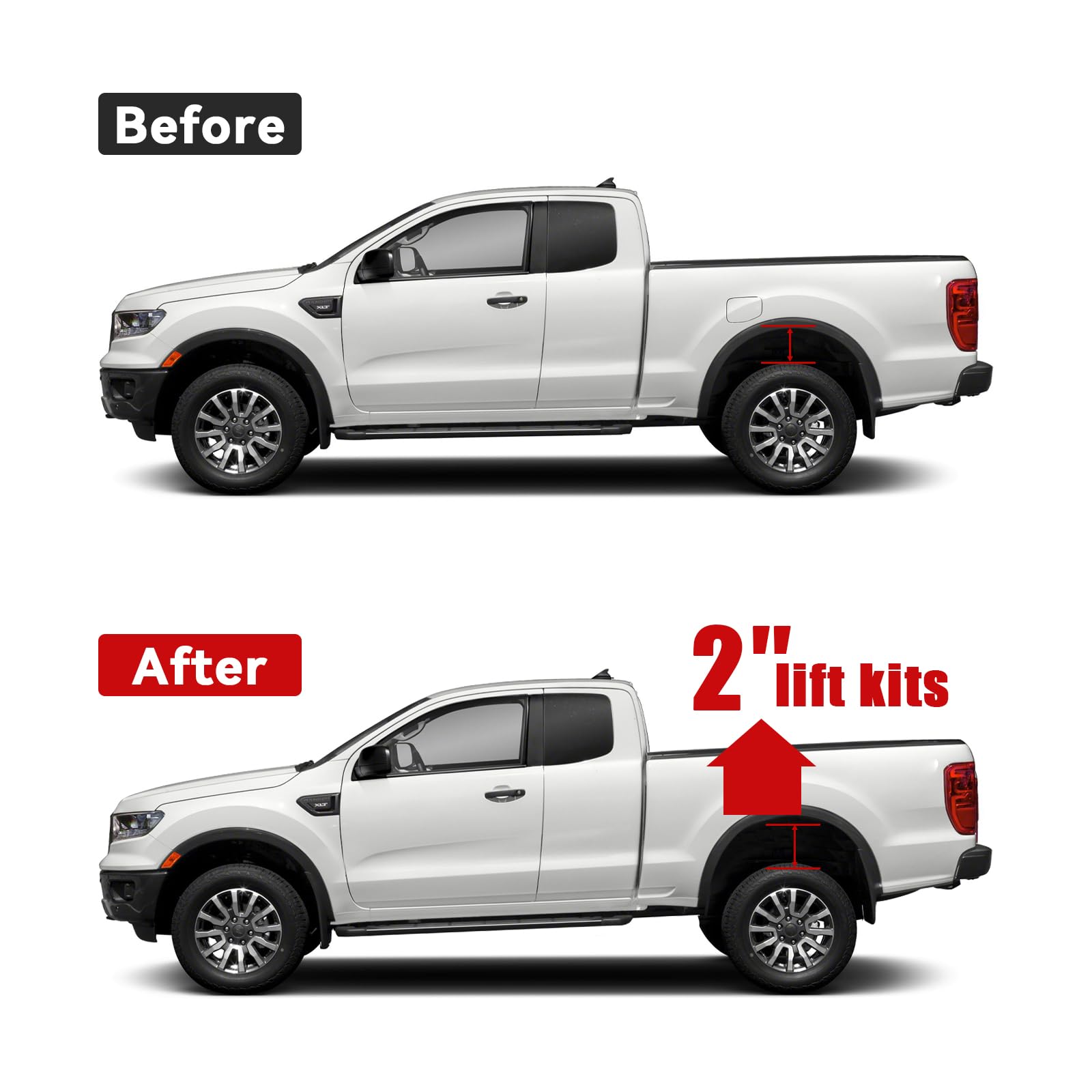 Flycle 2'' Rear Leveling Lift Blocks For F150, 2 Inch Rear Leveling Kit Compatible With 2004-2020 F150 2Wd 4Wd