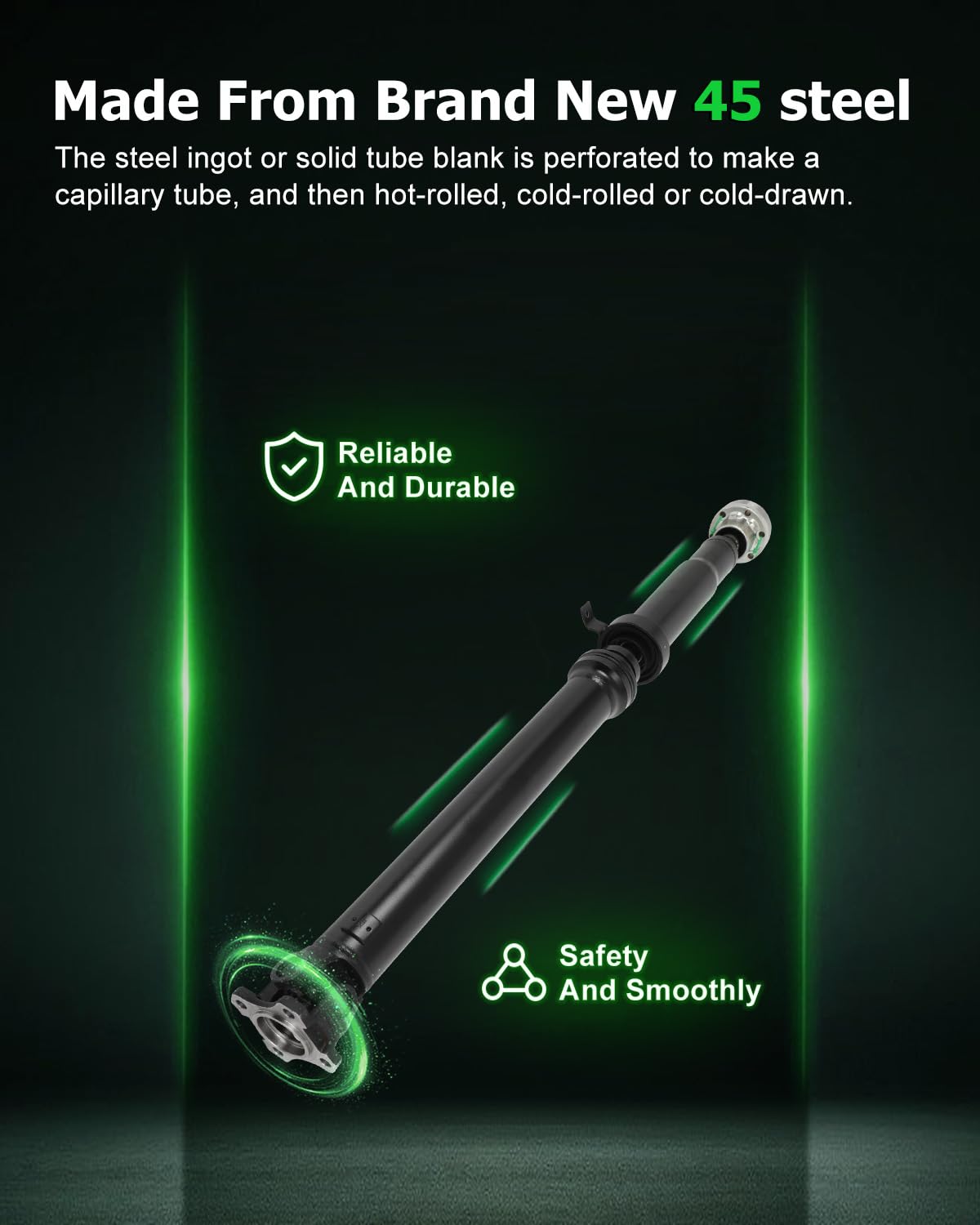 SCITOO Steel Rear Driveshaft Assembly for Land Rover Range Rover Sport 2006-2013, 46.125", Adjustable, Beaded Material