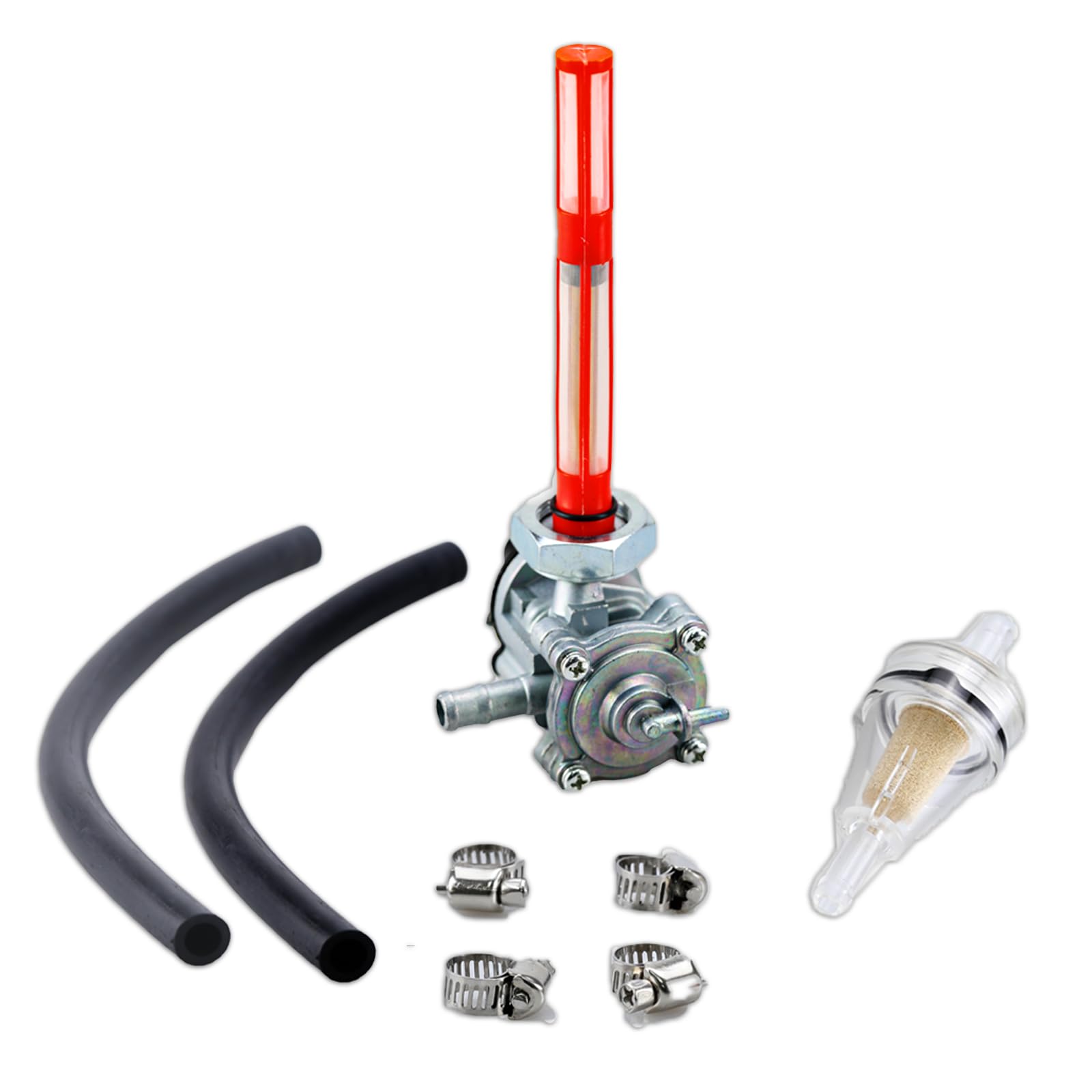 Moto1988 Fuel Valve Switch Petcock And Gas Oil Fuel Filter Fit For Honda Vtx 1300 C R S T 2004-2009 16950-Mem-674