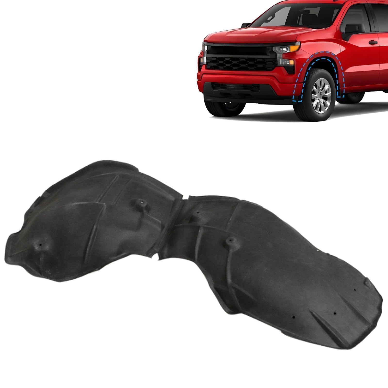 Sekeseauto Fender Liner Front Inner Left Side Compatible with Chevy Silverado 1500 2019 2020 2021 2022 Replace# 84533746, GM1248