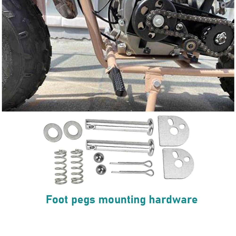QYMOTO Foot Pegs Footrest Bracket for Coleman CT200U,Trail 200,CT200U-EX,Axis M200,BT200X,CT200U-EXR CC100X CT100U Trail 100 212