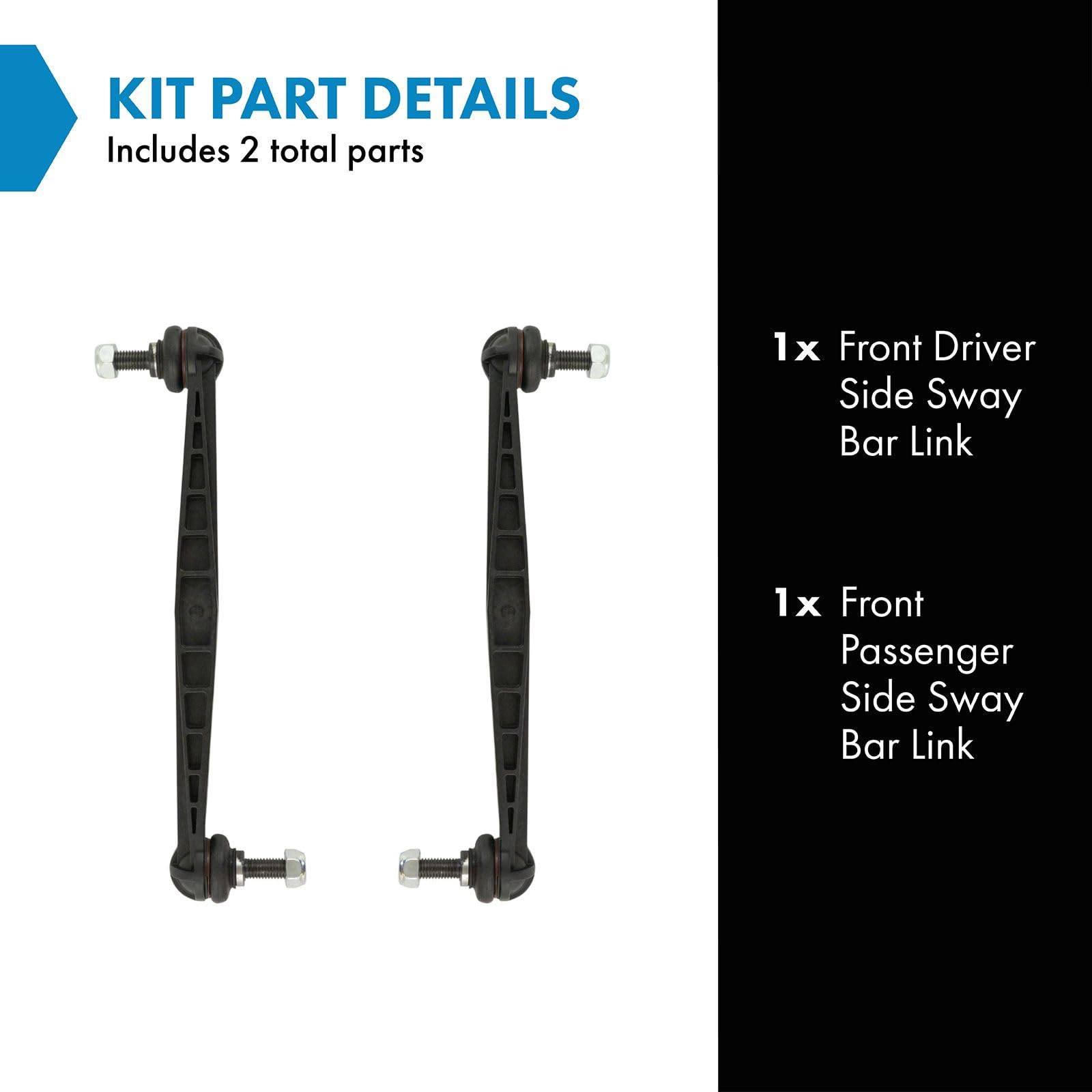 TRQ Front Sway Bar Stabilizer Link Set for 2012-2020 Chevrolet Sonic - Model PSA66861