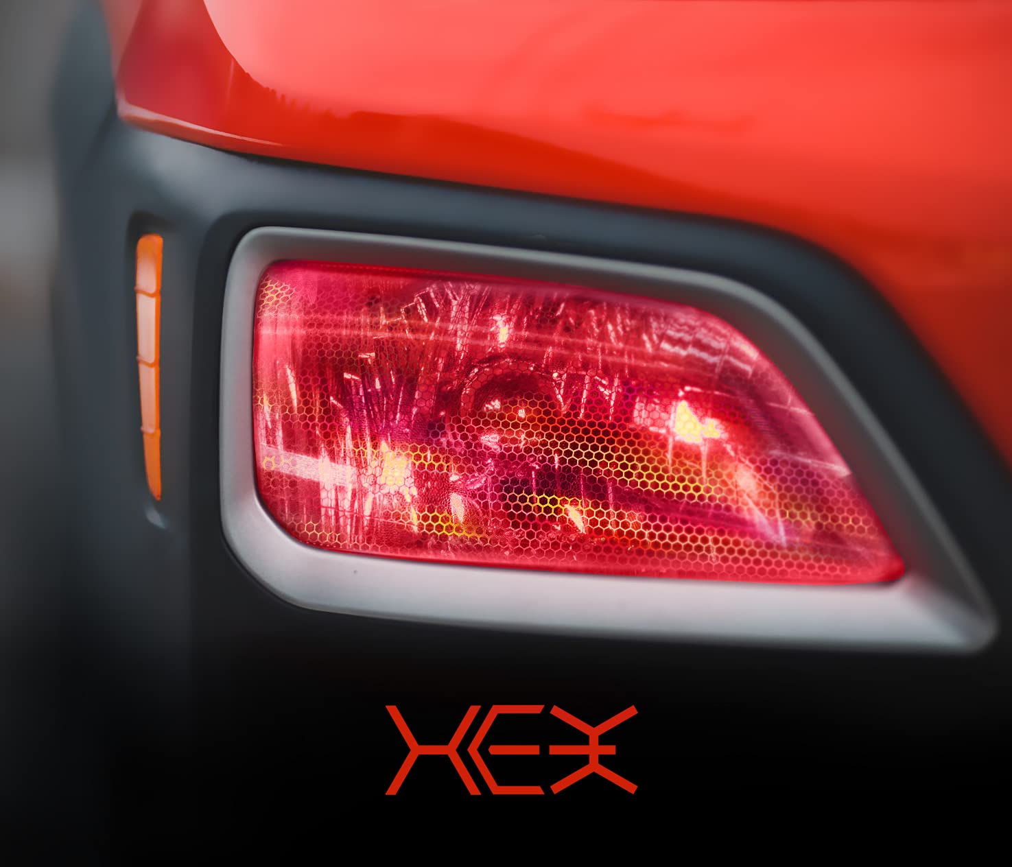 VViViD Bio HEX+ Air-Tint Headlight Vinyl Roll, 15.9" x 60", Micro Red, Durable Vinyl Material
