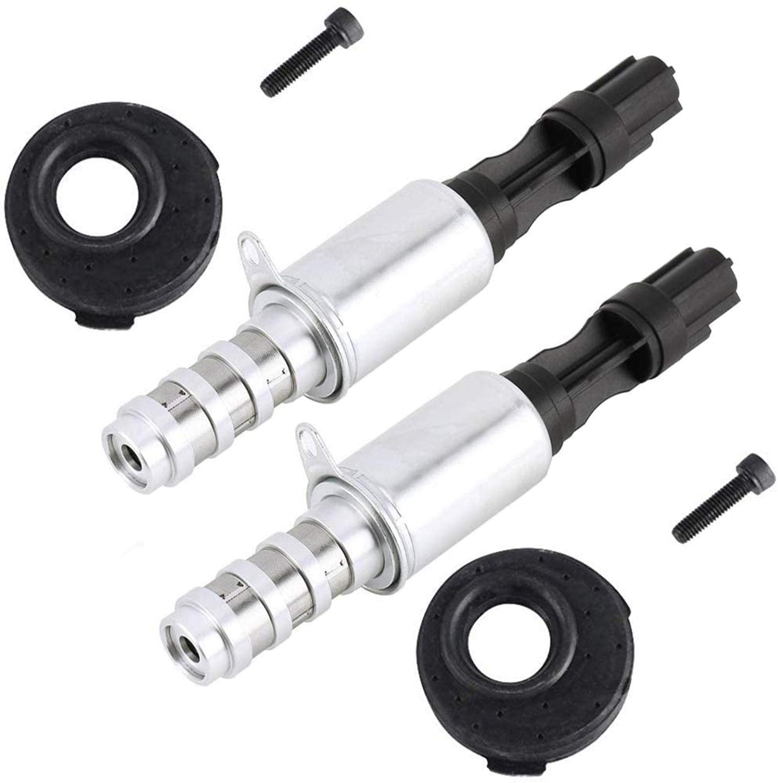 2Pcs Vct Camshaft Variable Valve Timing Solenoid For Ford Expedition Explorer F150 F250 F350 Mustang Lincoln Navigator Mercury Mountaineer 3V 5.4L 4.6L, Replace# 8L3Z-6M280-B With Cam Seals & Screws