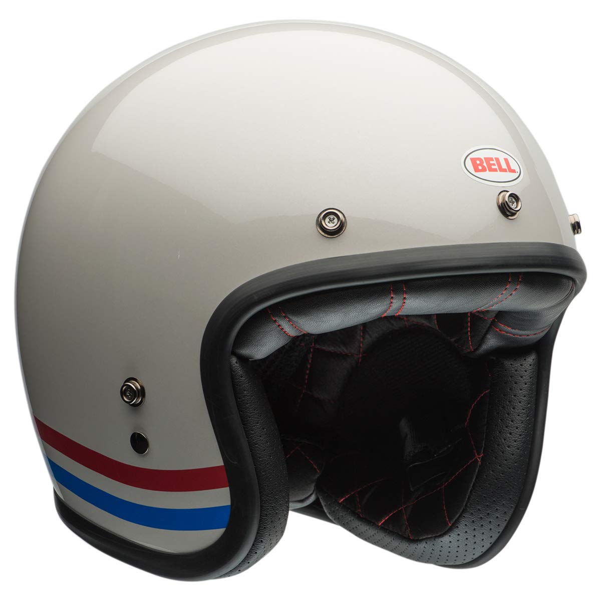 BELL Custom 500 Open-Face Helmet - Fiberglass, Small, Stripes Pearl White, Model 7070150