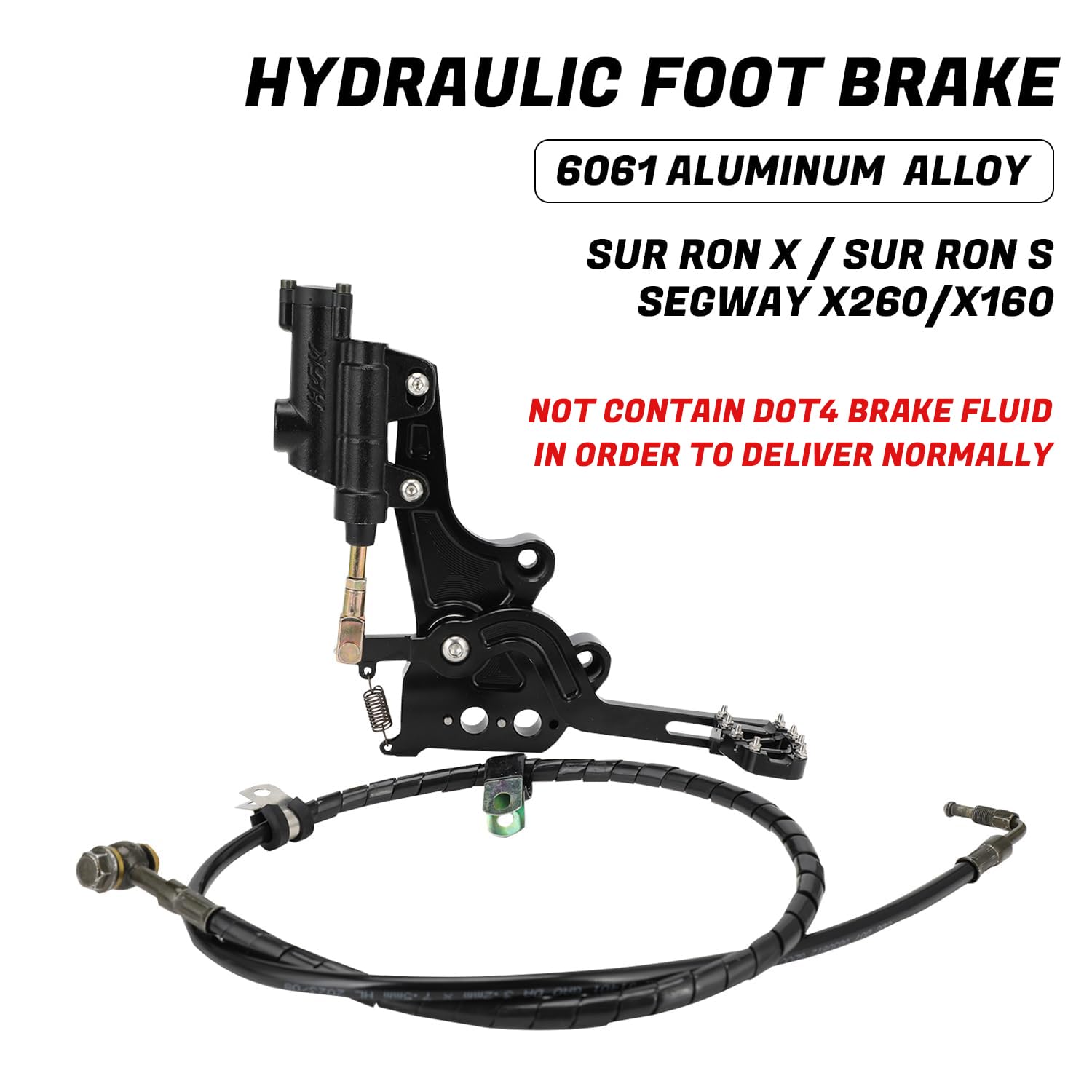 IUVWISN Motorcycle Hydraulic Foot Brake Pedal Lever Kit WX13192001 for Sur Ron Light Bee X/S/LBX, Segway X260 X160 Electric Dirt Bike