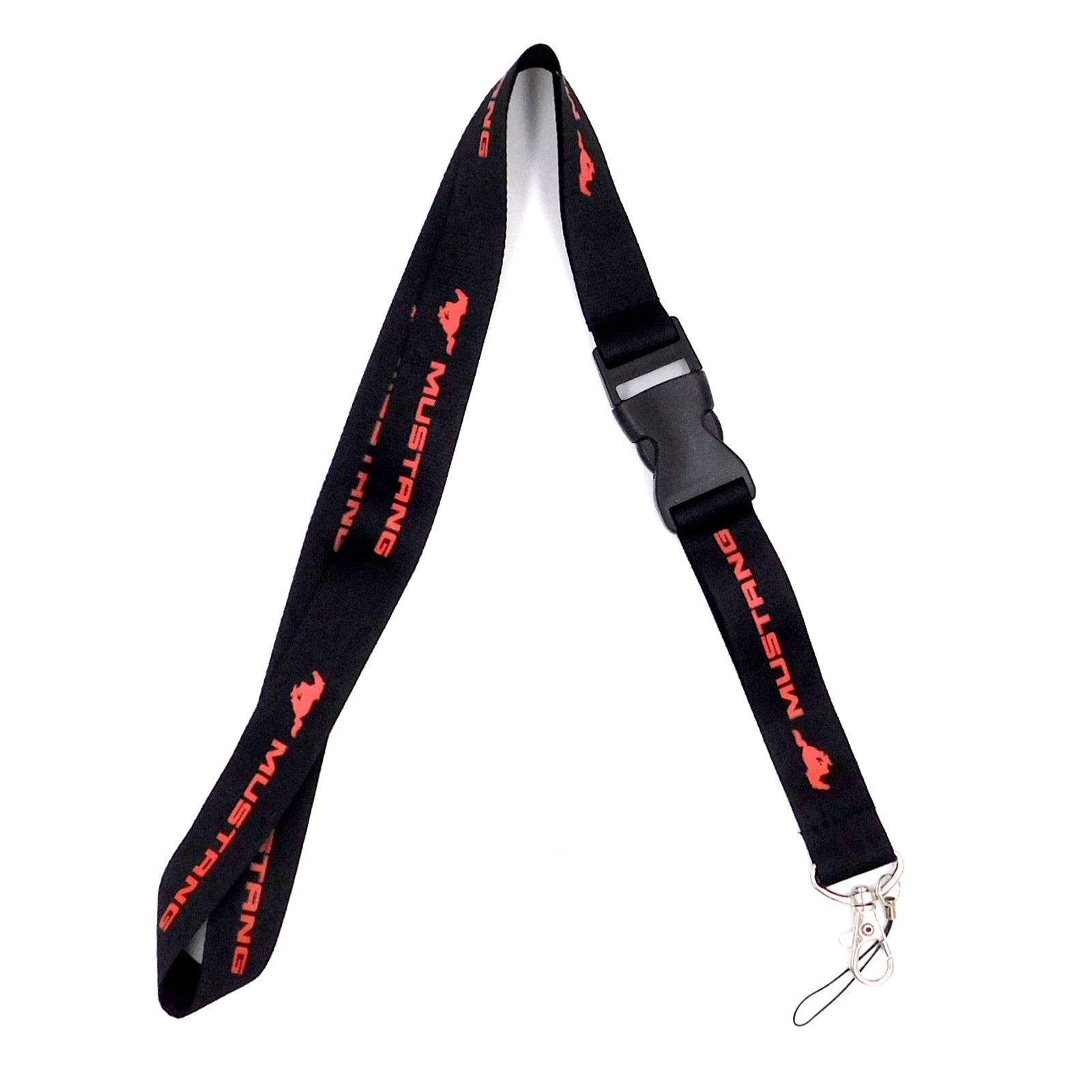 AuTOMOTIVE GOLD Official Licensed for Ford Mustang Red Word Black Universal Lanyard Neck Strap Key Chain