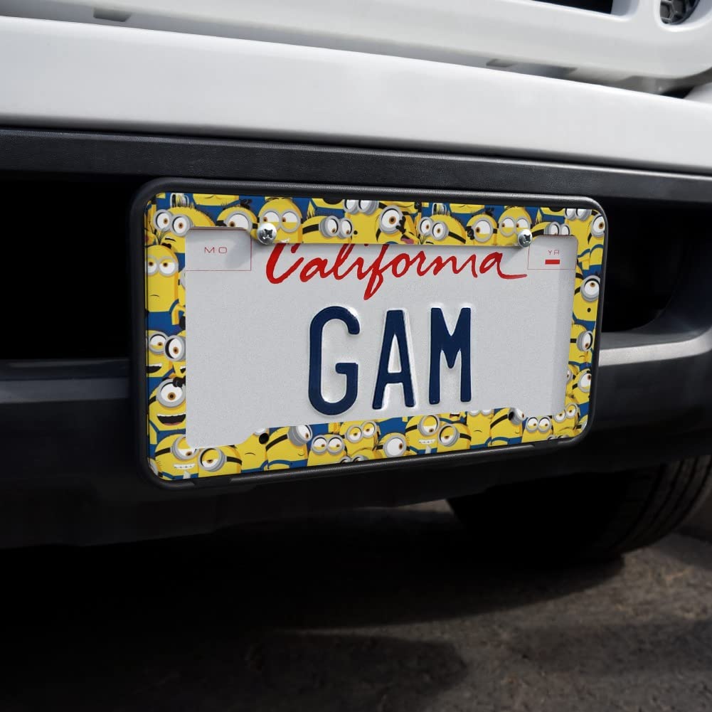 GRAPHICS & MORE Minions License Plate Frame - Multi-Color Plastic, One Size