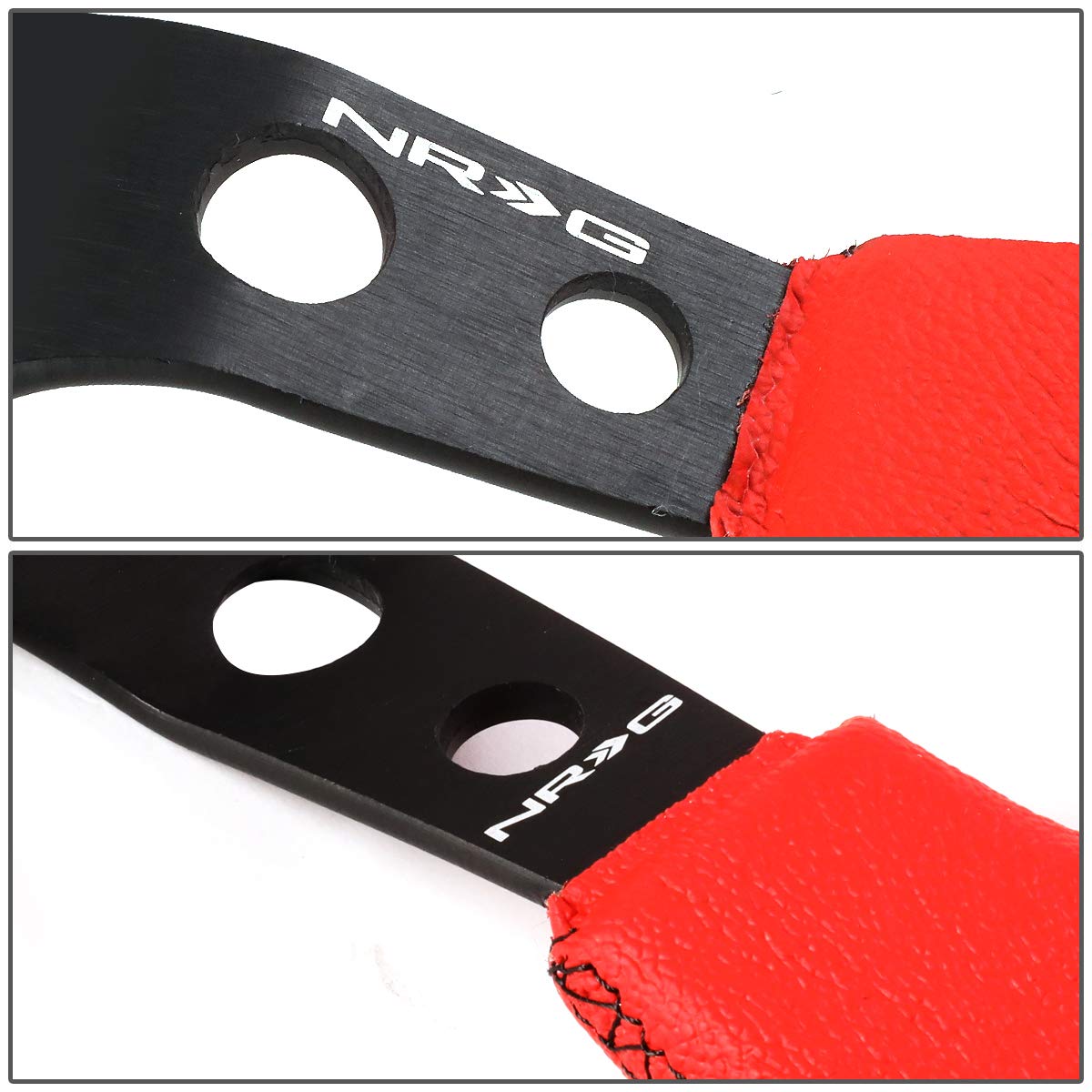 NRG Innovations RST-006RR-BS-B Reinforced Steering Wheel (350mm Sport Steering Wheel (3'' Deep) Black Spoke with Suede finish an