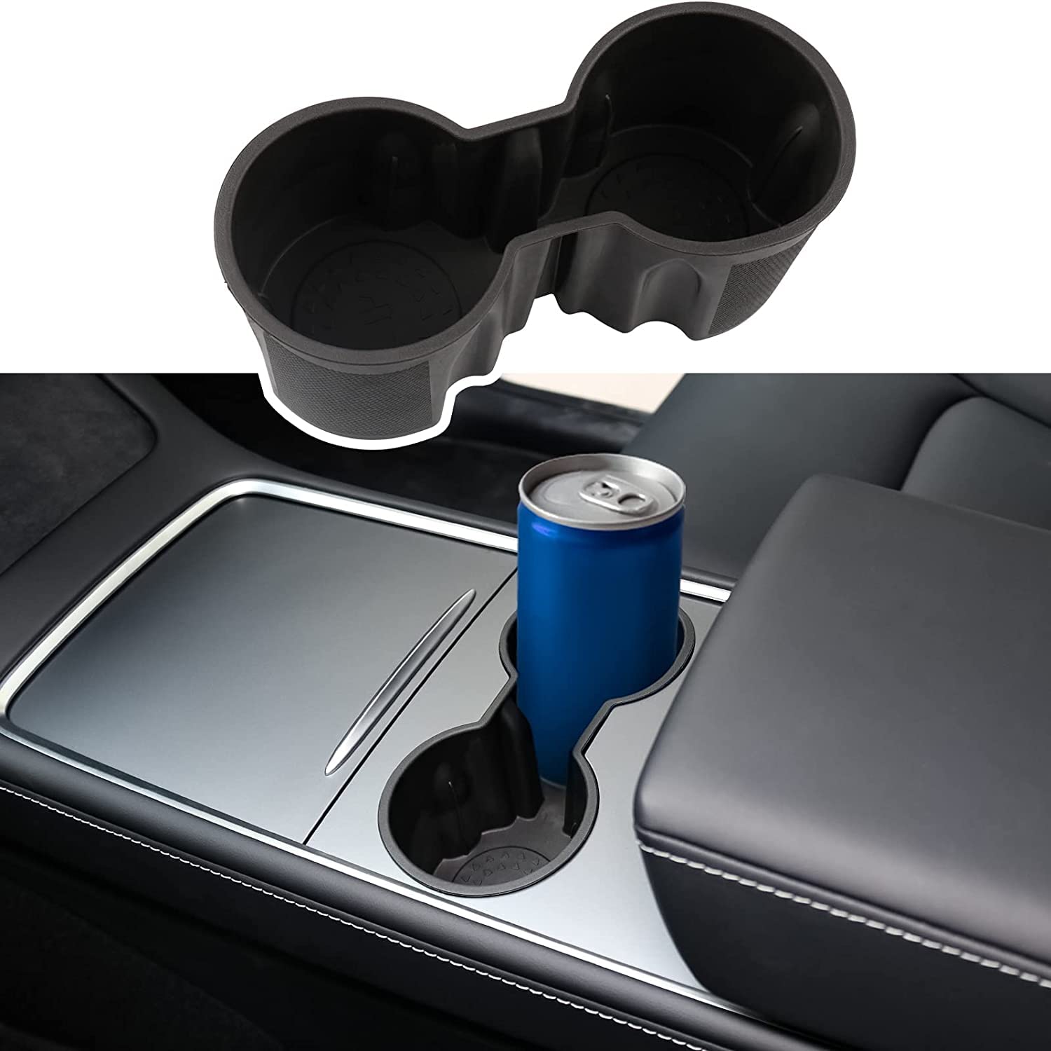 Motrobe 2023 2022 2021 Tesla Model Y Model 3 Center Console Cup Holder Insert Only Fit New Console