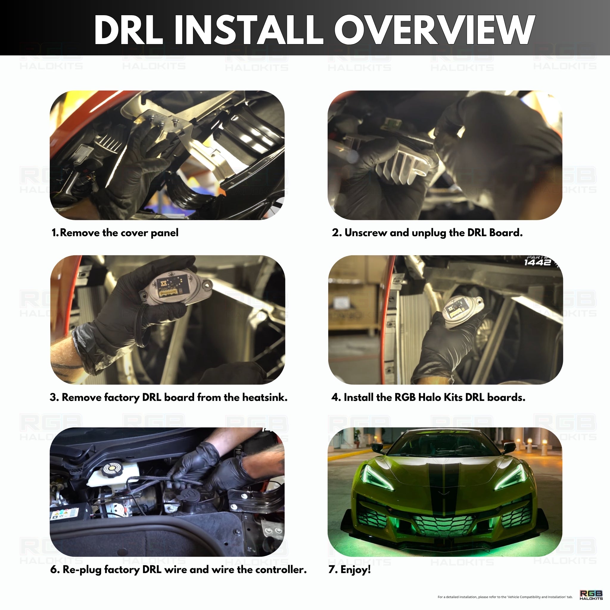 Chevrolet Corvette C8 RGBW+A DRL Boards (2020–2026)