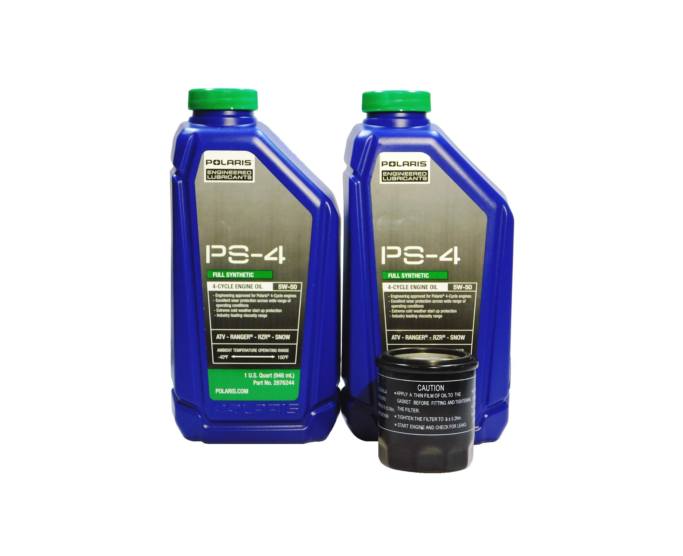 2017-2019 Polaris Ace 150 EFI OEM PS-4 Full Synthetic Oil Change Kit POL15