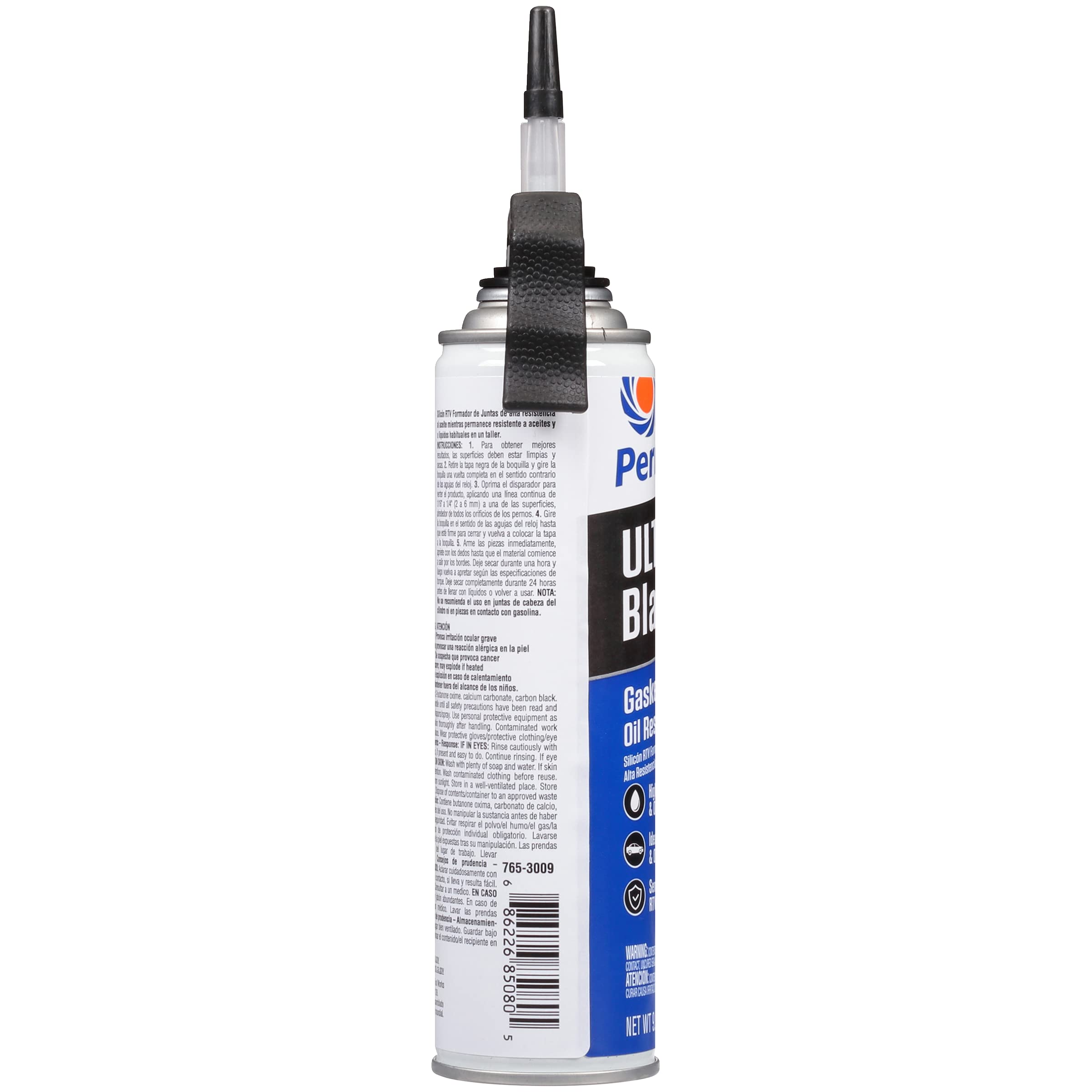 Permatex Ultra Black RTV Silicone Gasket Maker, 9.5 Fl. Oz., Sensor Safe, Non-Corrosive, For High Flex & Oil Resistance, Model 85080