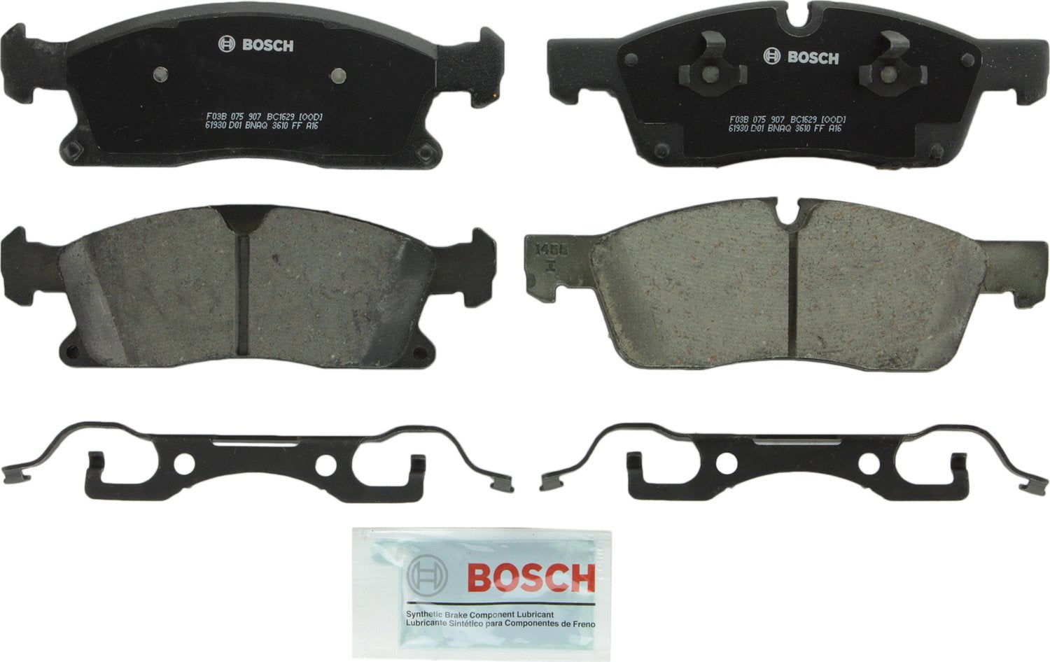 BOSCH BC1629 QuietCast Premium Ceramic Disc Brake Pad Set- Compatible with Select Dodge Durango; Jeep Grand Cherokee; Mercedes-B