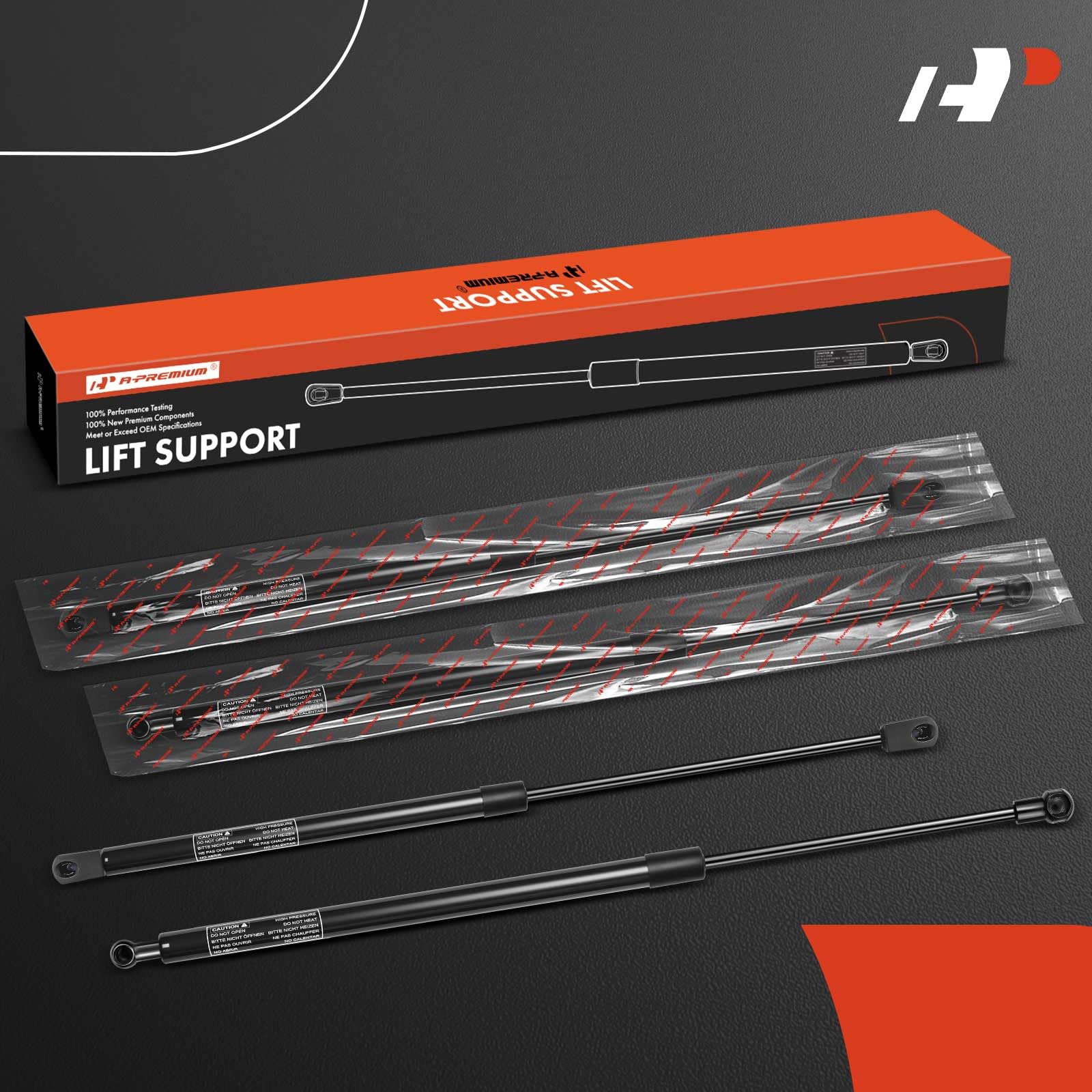 A-Premium Tailgate And Rear Window Lift Supports Shock Struts Gas Spring Compatible With Chevrolet And Gmc Models - Escalade/Tah